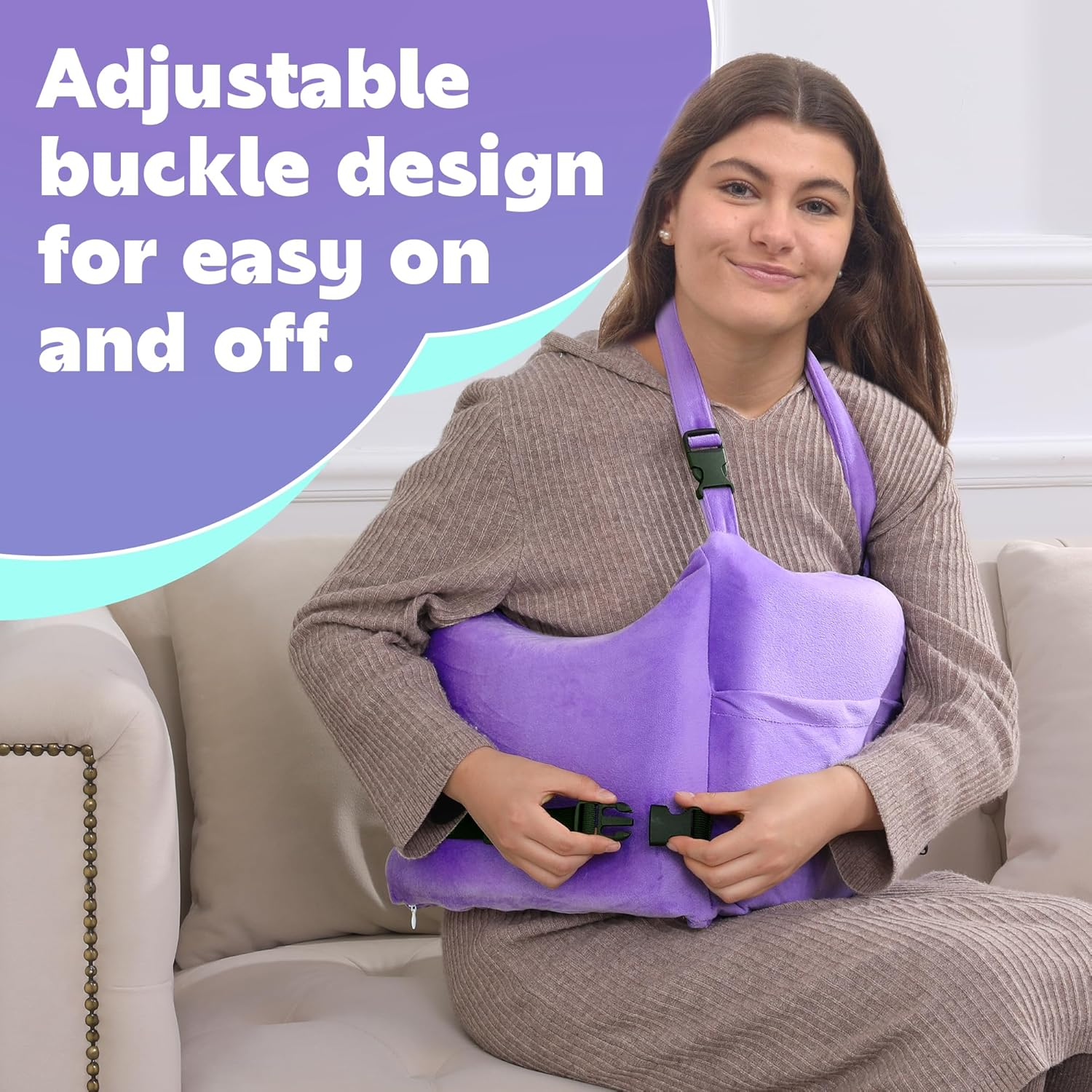 MABOZOO Mastectomy Pillow, Mastectomy Recovery Supplies Surgery Recovery Gifts for Women Breast Pillow for Sleeping Seatbelt Protection image number 3