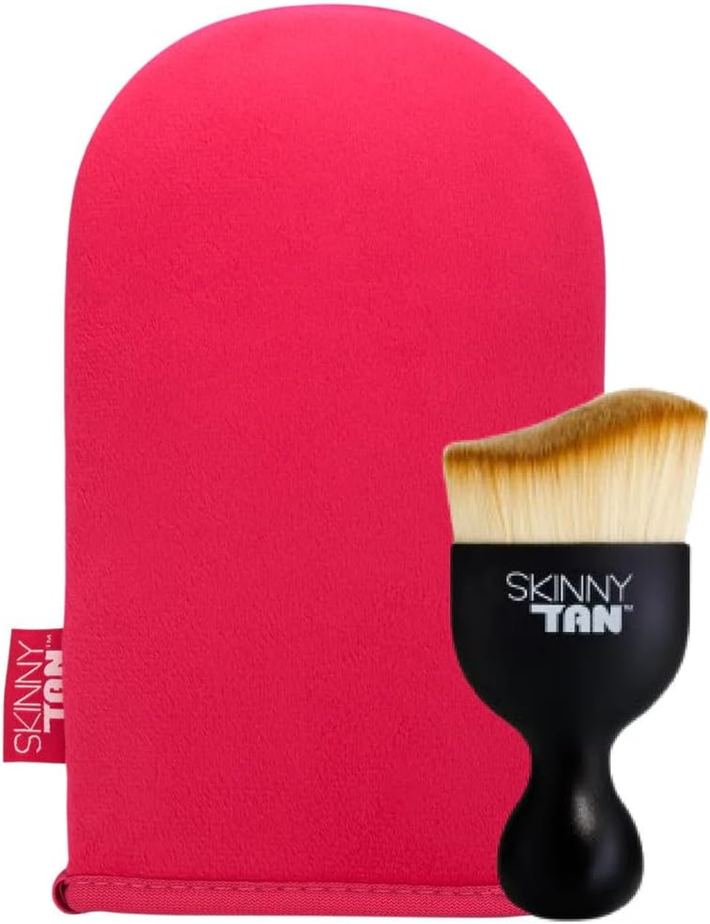 Skinny Tan Deluxe Application Duo &ndash; 2 Piece Set with Miracle Brush & Dual-Sided Velvet Tanning Mitt for Flawless, Streak-Free Application image number 3
