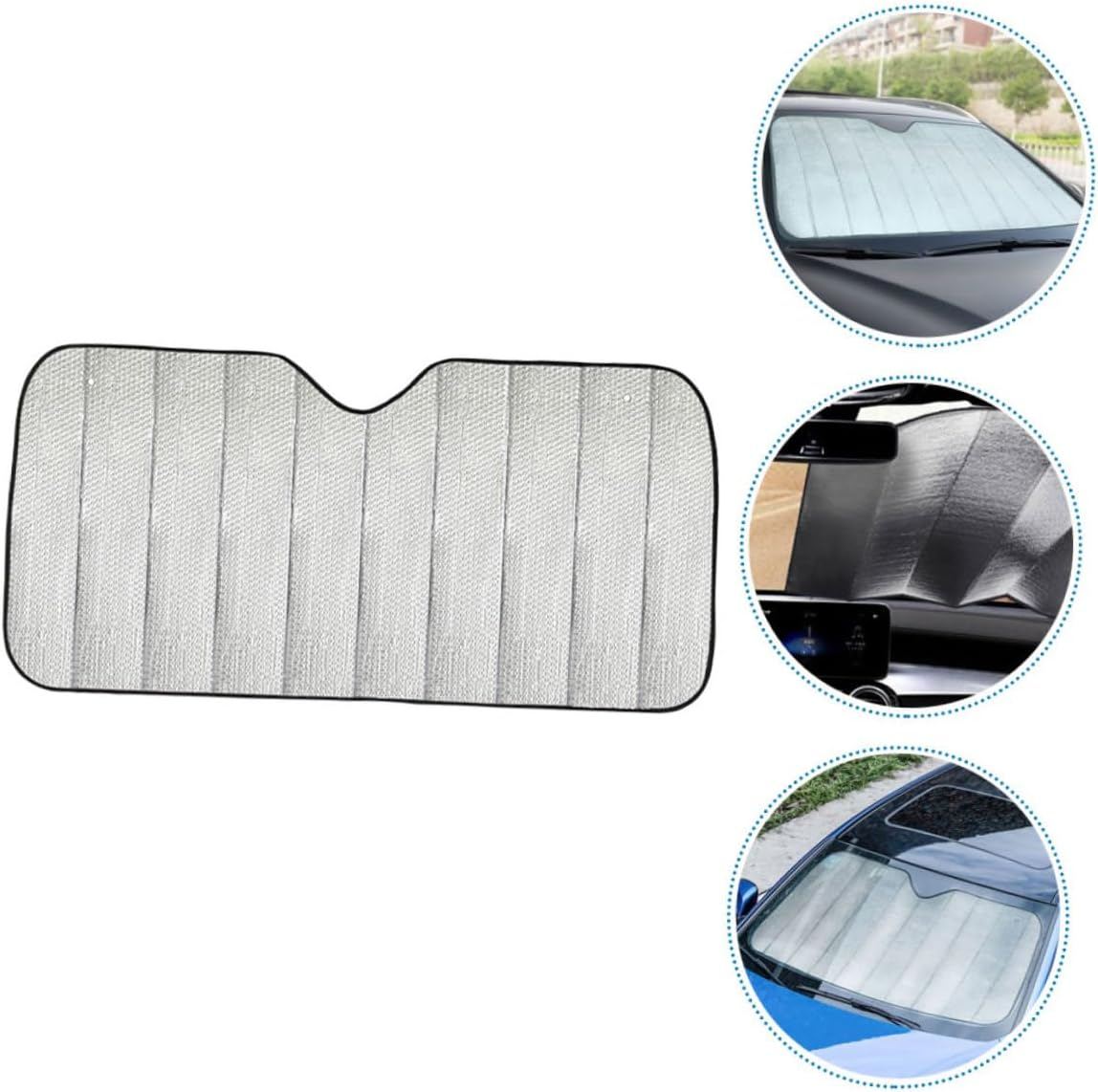 SOLUSTRE 4Pcs Car Sun Shade for Windshield Protection Reflective Sun Cover to Reduce Heat Automotive Window Shade for Vehicle Use image number 7