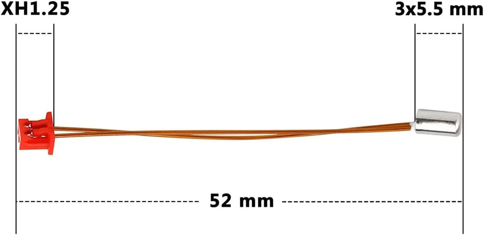 LEOWAY Sprite Extruder Pro Thermistor OD 3Mm Compatible with Creality Ender3 S1 Pro, CR10 Smart Pro, Sermoon V1 Pro 3D Printer (2Pcs) image number 2
