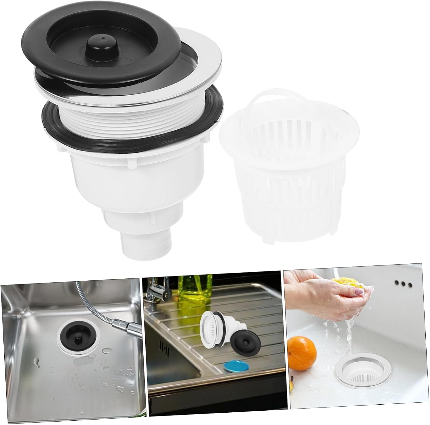TOYZFRIENDY Ceramic Basin Drain Plug Shampoo Bed Strainer Anti-Clogging Sink Hair Catcher for Salon Use