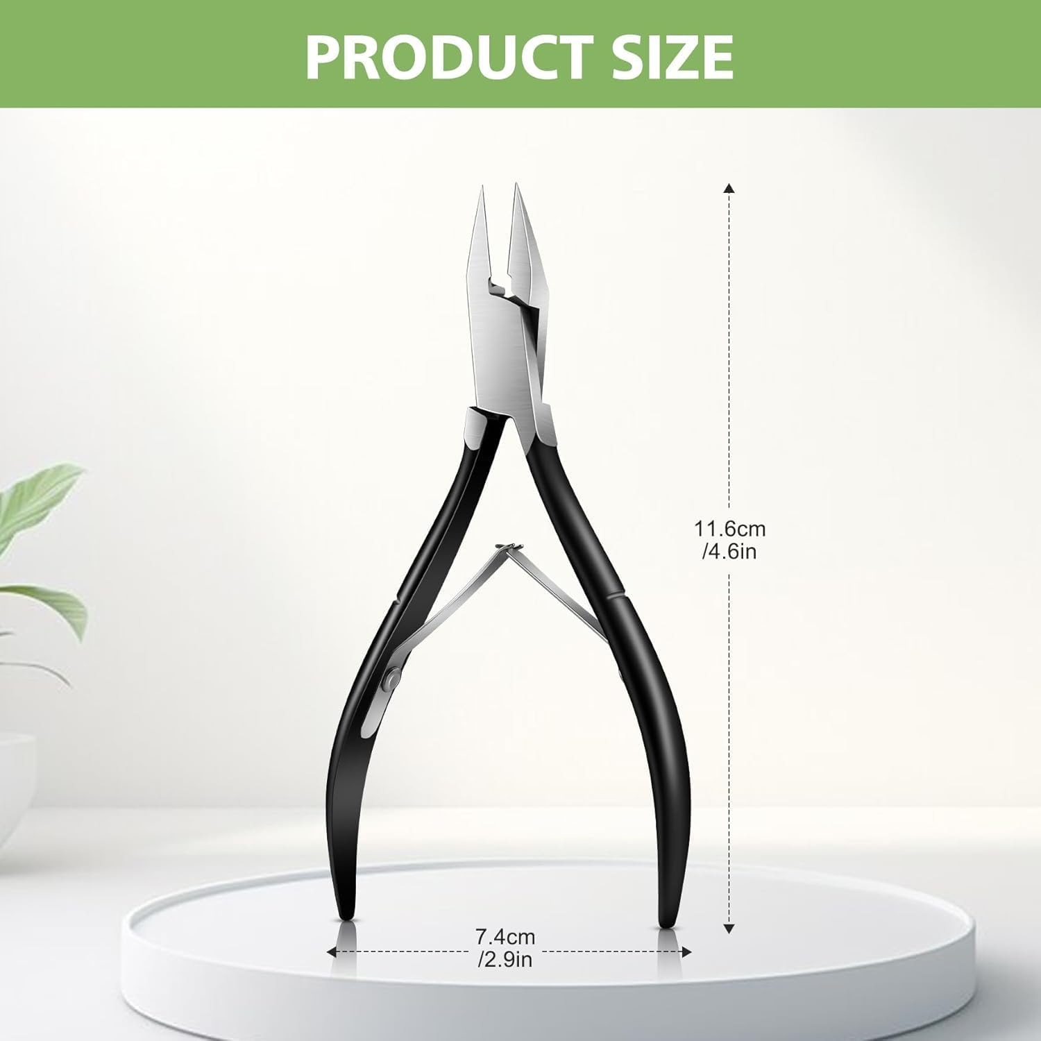 Toenail Clippers Straight Blade for Thick Toenails, Wide Open Pointed Jaw Toenail Cutter for Ingrown Nails, Podiatrist Recommended Toenail Cutter image number 4