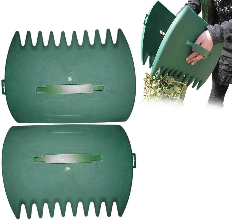 2-Pack Handheld Leaf Grabbers, Plastic Garden Rake Tools for Yard Cleanup, Lawn and Garden Hand Rakes for Collecting Leaves, Grass and Yard Debris image number 2