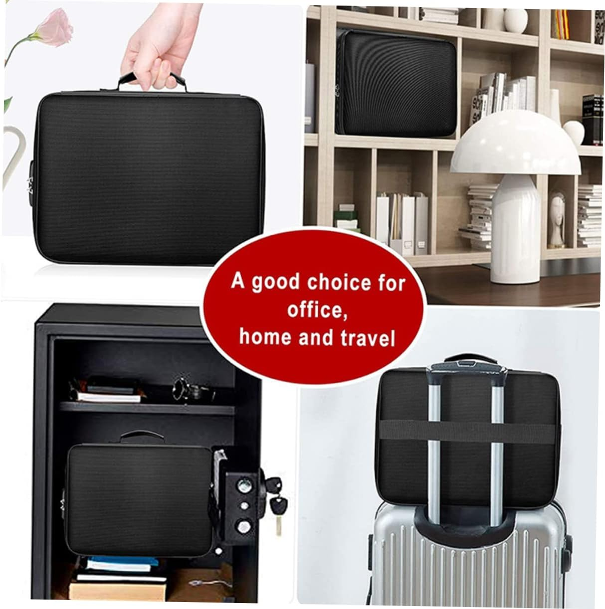 Holibanna Fireproof Document Bag File Storage Pouch Fireproof Safe Document Holder Large Capacity image number 2