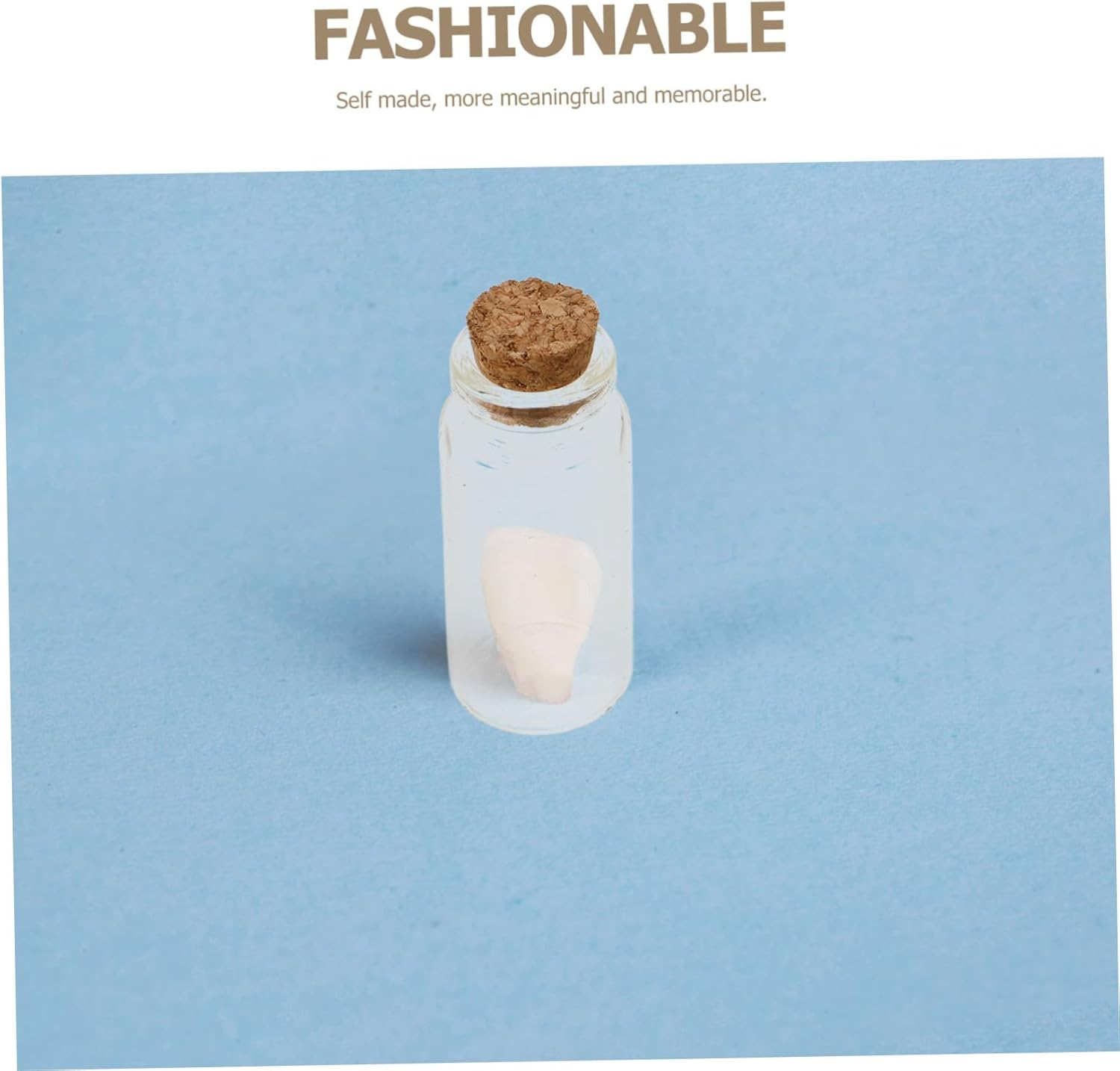 Baby Keepsake Box Set 2 Diy Fetal Hair Keepsake Bottles and Umbilical Cord Storage, Wooden Newborn Tooth Preservation Souvenir for Infant Memory Collection image number 6