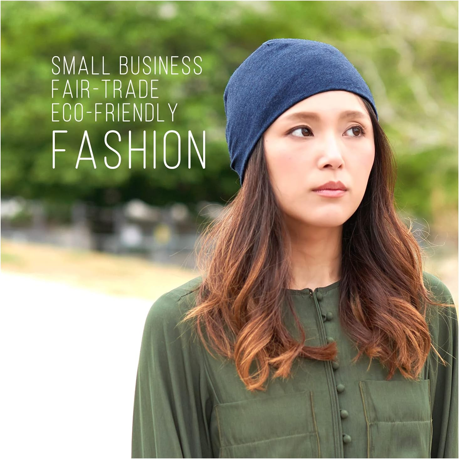 CHARM Organic Cotton Beanie Chemo Hat - Sensitive Skin Cap Snug Tight - Brown image number 3