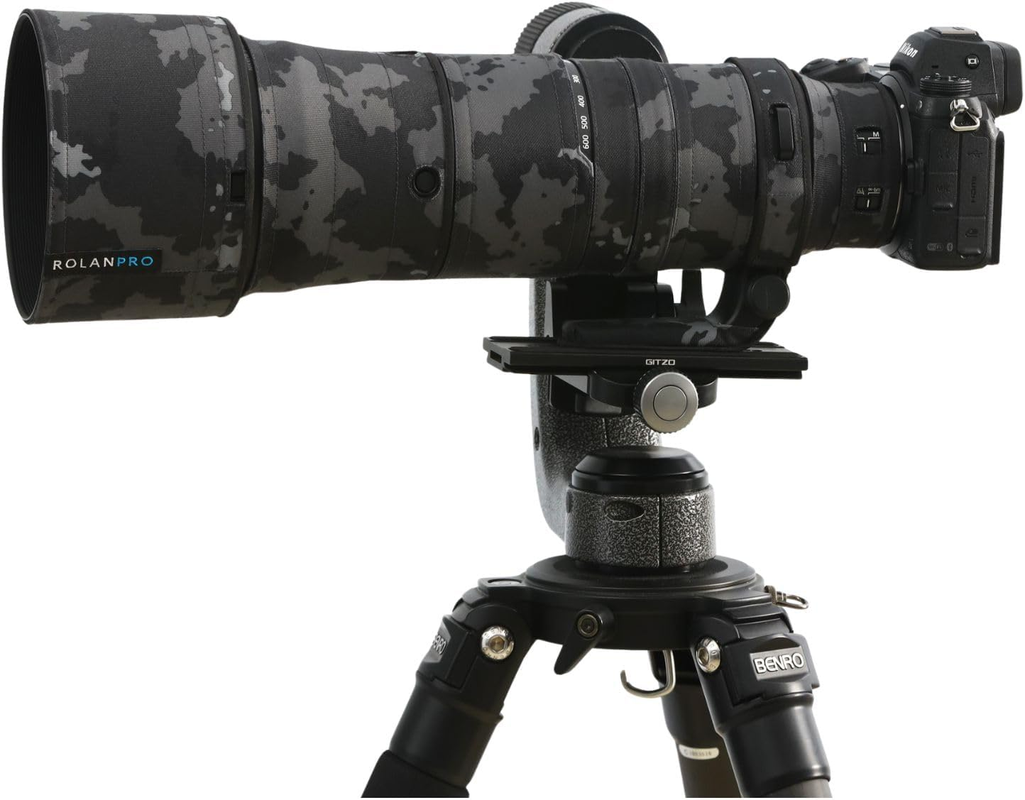 Rolanpro Lens Camouflage Coat for Nikon Z 180-600Mm F/5.6-6.3 VR Cover Lens Protective Sleeve Case-#39 Grass