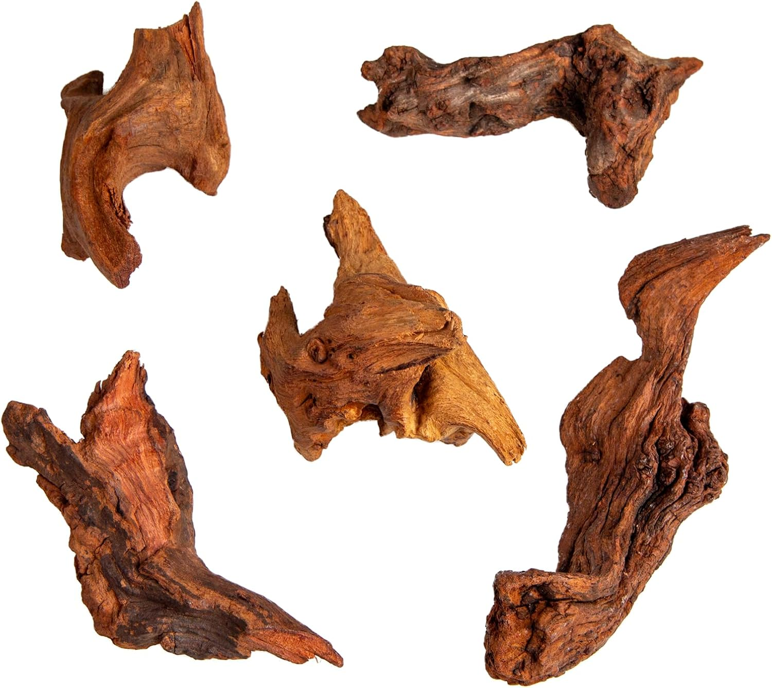 Emours Small Aquarium Driftwood, 2&ndash;6", Natural Twisted Branches, Low-Tannin, Great for Shrimp/Betta & Nano Aquascapes, Also for Reptile Terrariums (5) image number 3