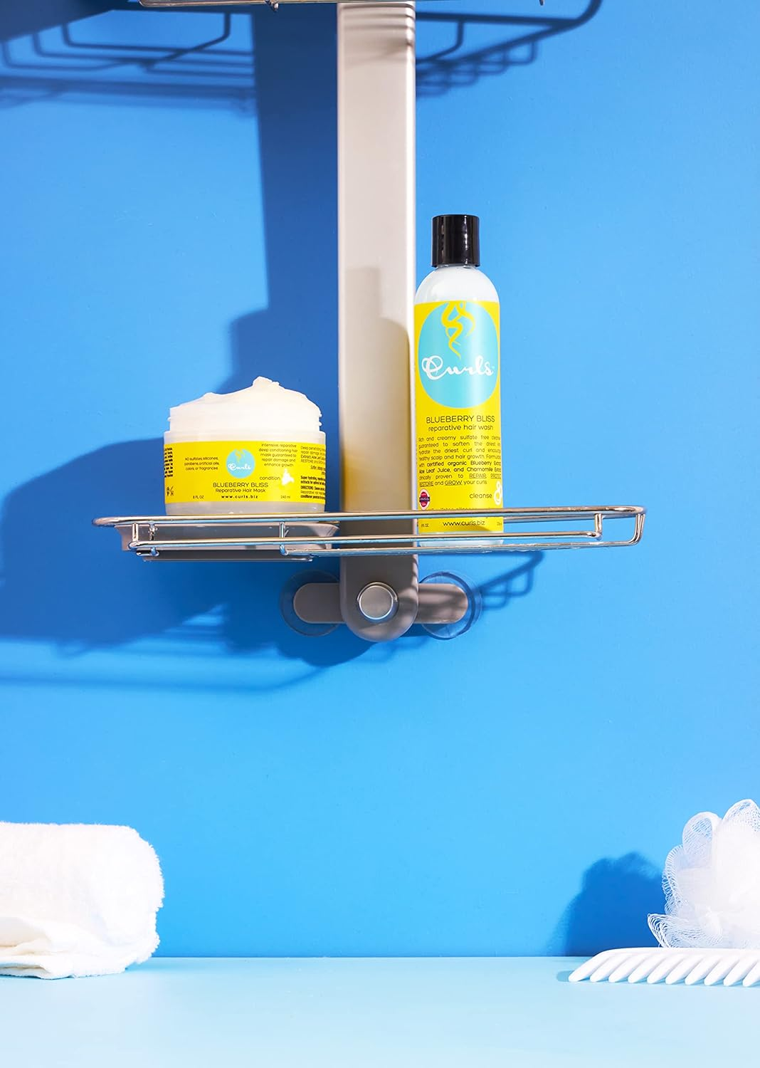 Curls Blueberry Bliss Reparative Hair Mask - Deep Conditioning - Repair, Protect, Restore, and Grow Your Hair - Detangle and Moisturize - for All Curl Types, 8 Fl Oz