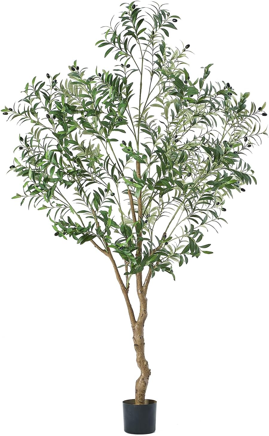 MYELLU 7FT Olive Tree Artificial Plant Decor - Tall Fake Tree for Home Decor Faux Plant Indoor 2000 Leaves Artificial Olive Tree for Living Room Bedroom Office Live Streams Decorative Modern Greenery image number 4