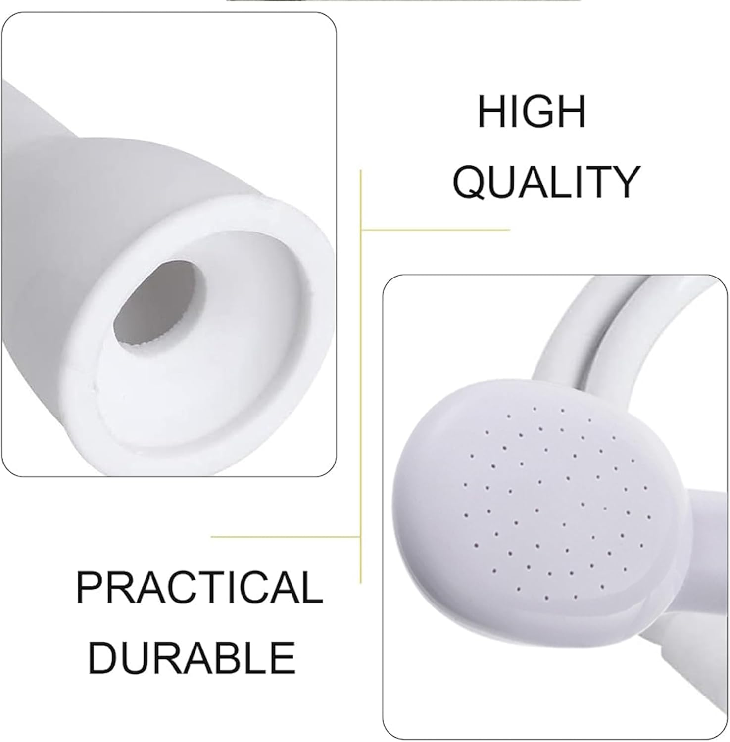 Pet Shower Head Single Tap Shower Head Spray Hose Bathtub Sink Spray Head Washing Indoor (White, 1 Meter) image number 3