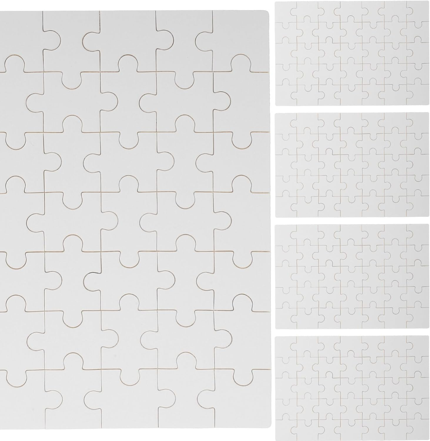 Generic 5 Sets Blank Puzzles - Sublimation Puzzles Blank Jigsaw Puzzles Sublimation Puzzle Pieces Sublimation Blank Puzzle Sublimation Transfer Puzzle image number 4