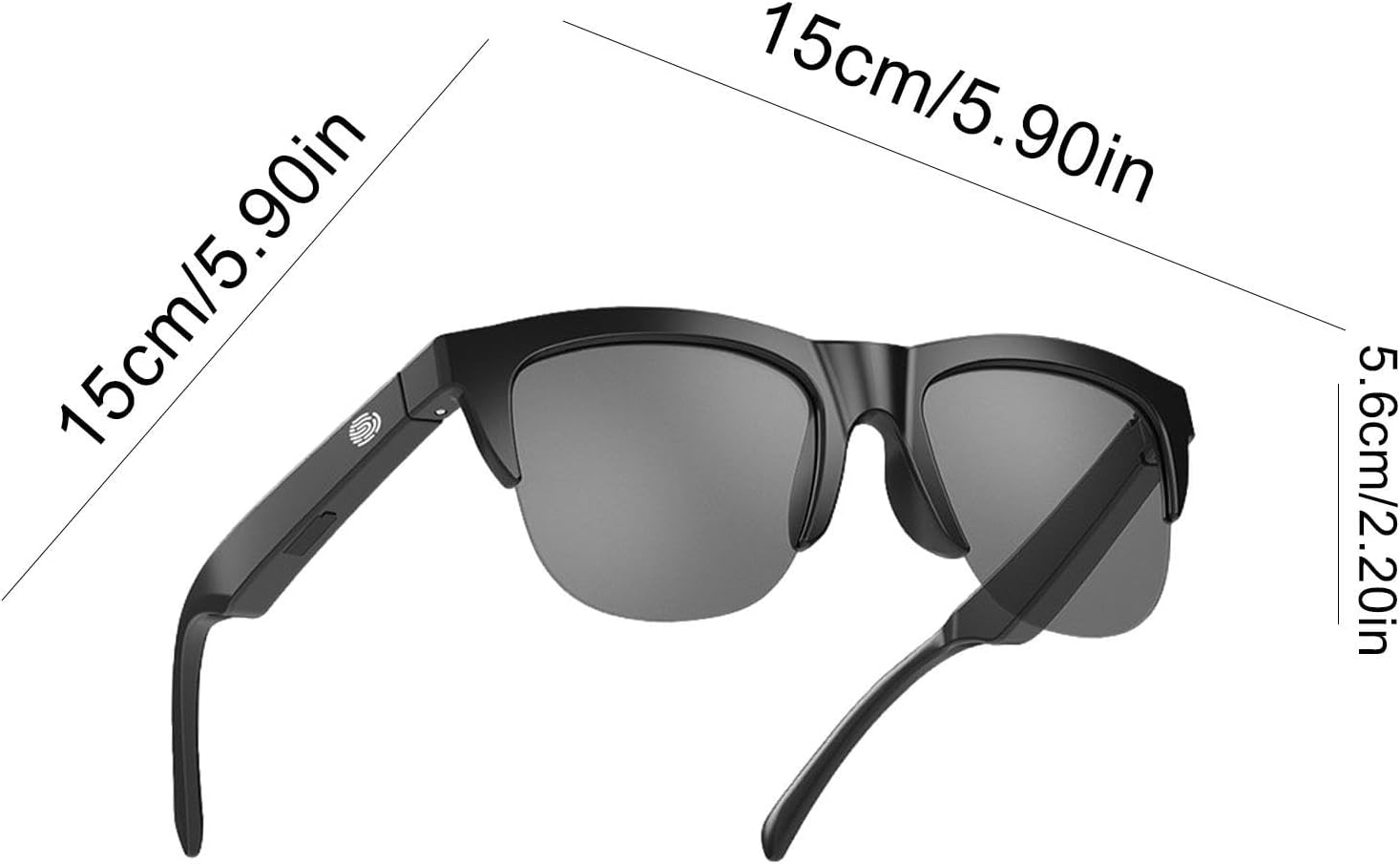 Smart Glasses, Wireless Sunglasses, UV Protection Sports Glasses with Bone Conduction Technology, High-Performance Wireless UV Block, Outdoor Sports Glasses for Walking and Riding image number 1