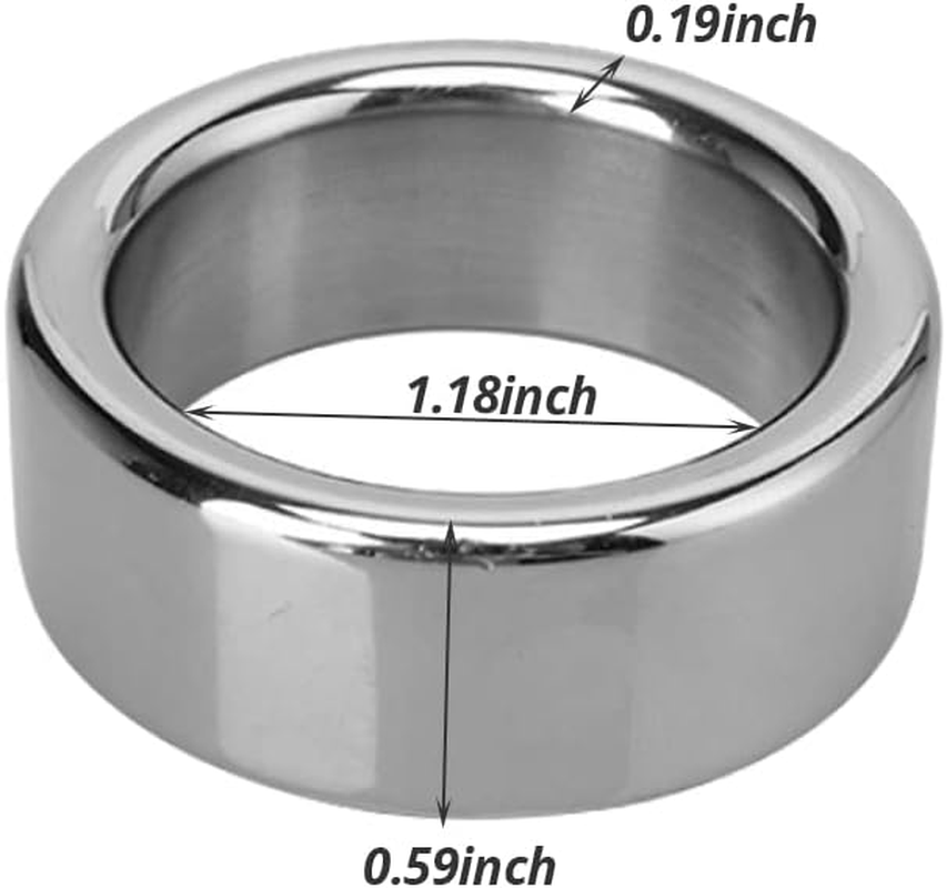 FST Stainless Steel Cock Ring Male Delaying Ejaculation Penis Ring, 1.18'' image number 1