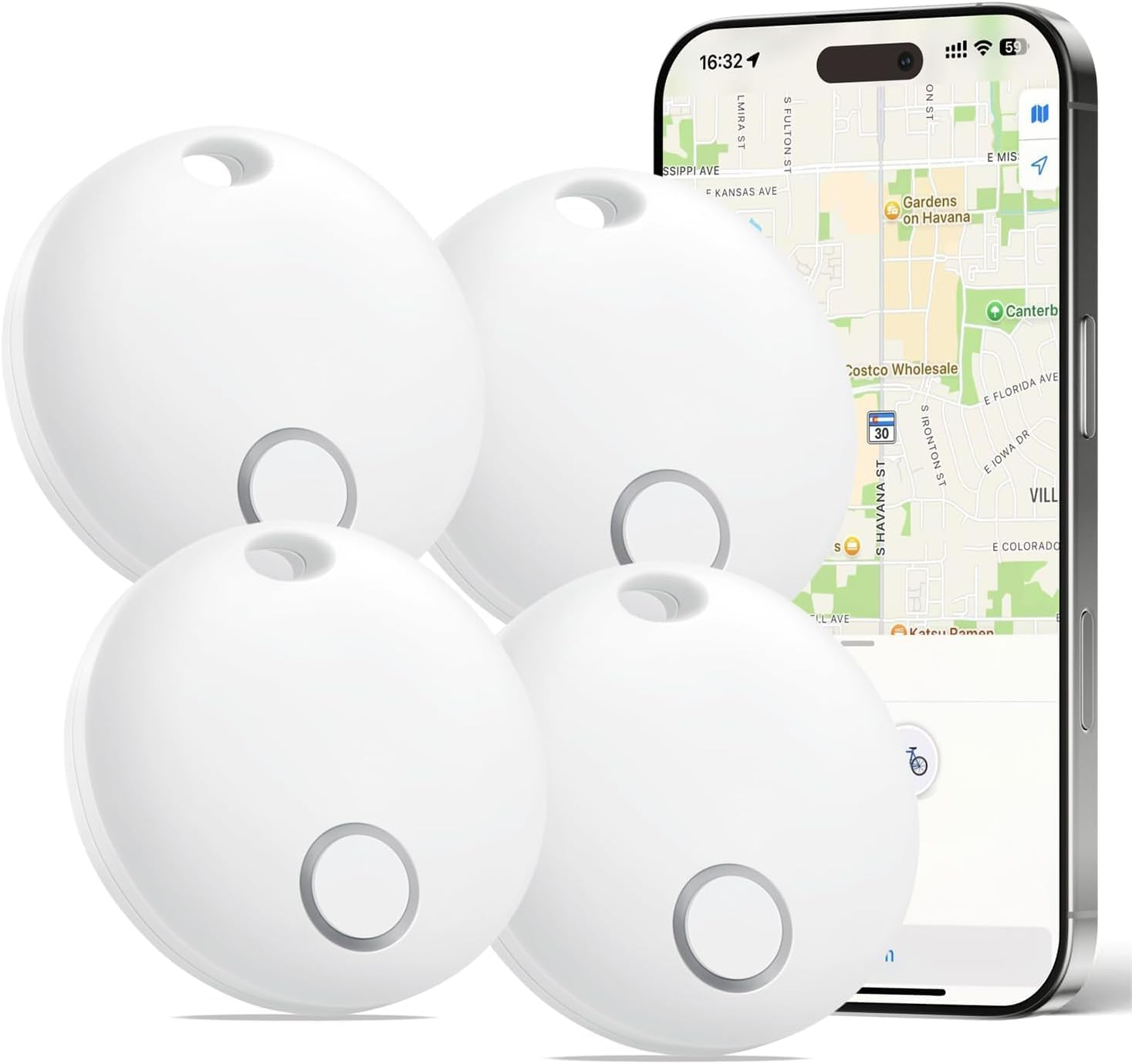 Tracker Tags-1 Pack, Smart Tag Luggage Tracker Works with Apple Find My (Ios Only), Waterproof Tracking Tags Item Finder for Keys, Luggage, Backpack, Wallet