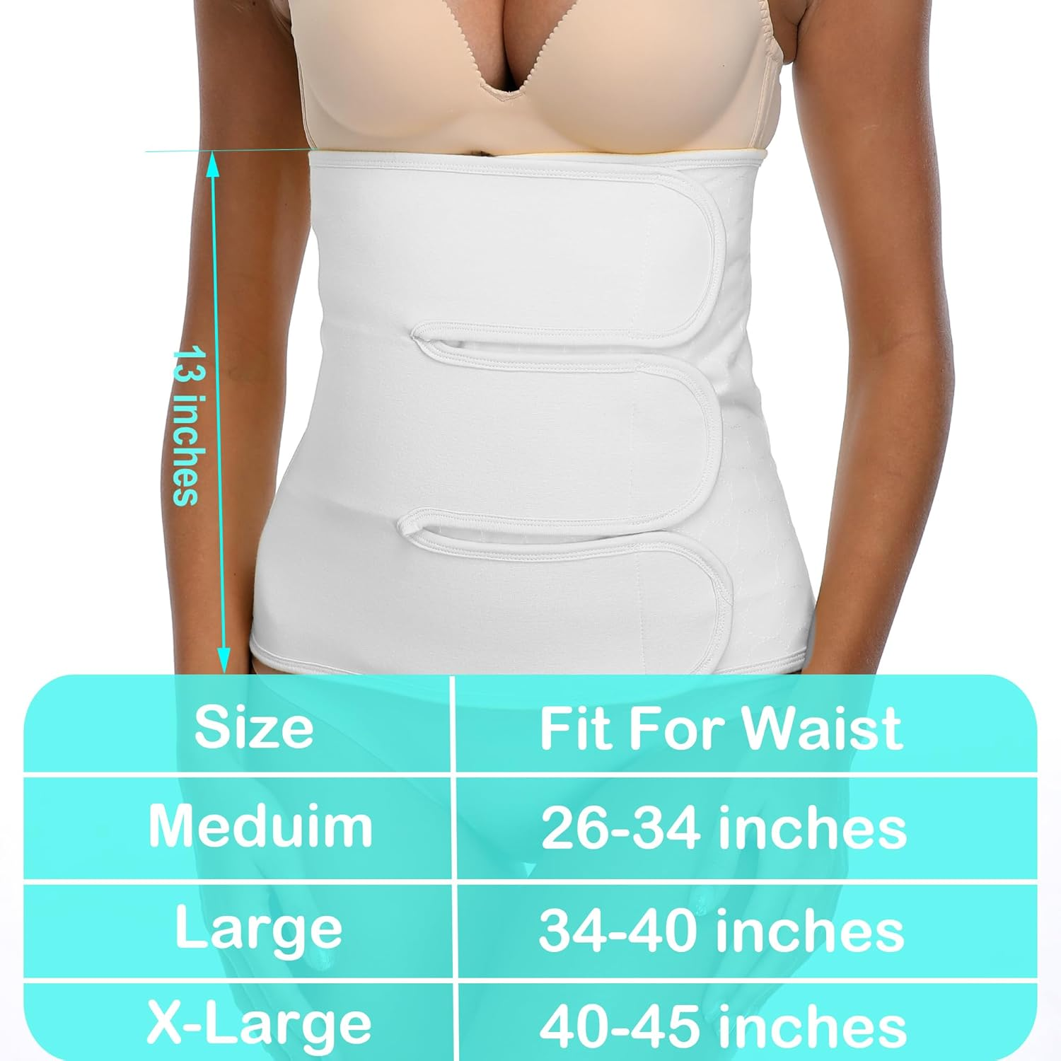 Post Belly Band Postpartum Recovery Belt Girdle Belly Binder, Cotton image number 1