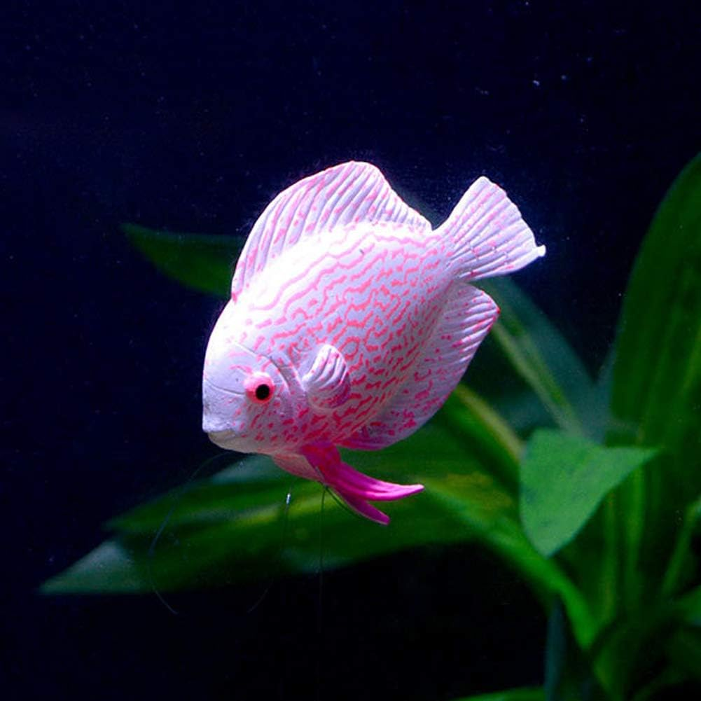 Yuehuam Artificial Aquarium Fishes, 4PCS in the Dark Luminous Silicone Fish Lifelike Plastic Fish Realistic Artificial Moving Floating Fishes for Aquarium Fish Tank Decorations Ornaments image number 6