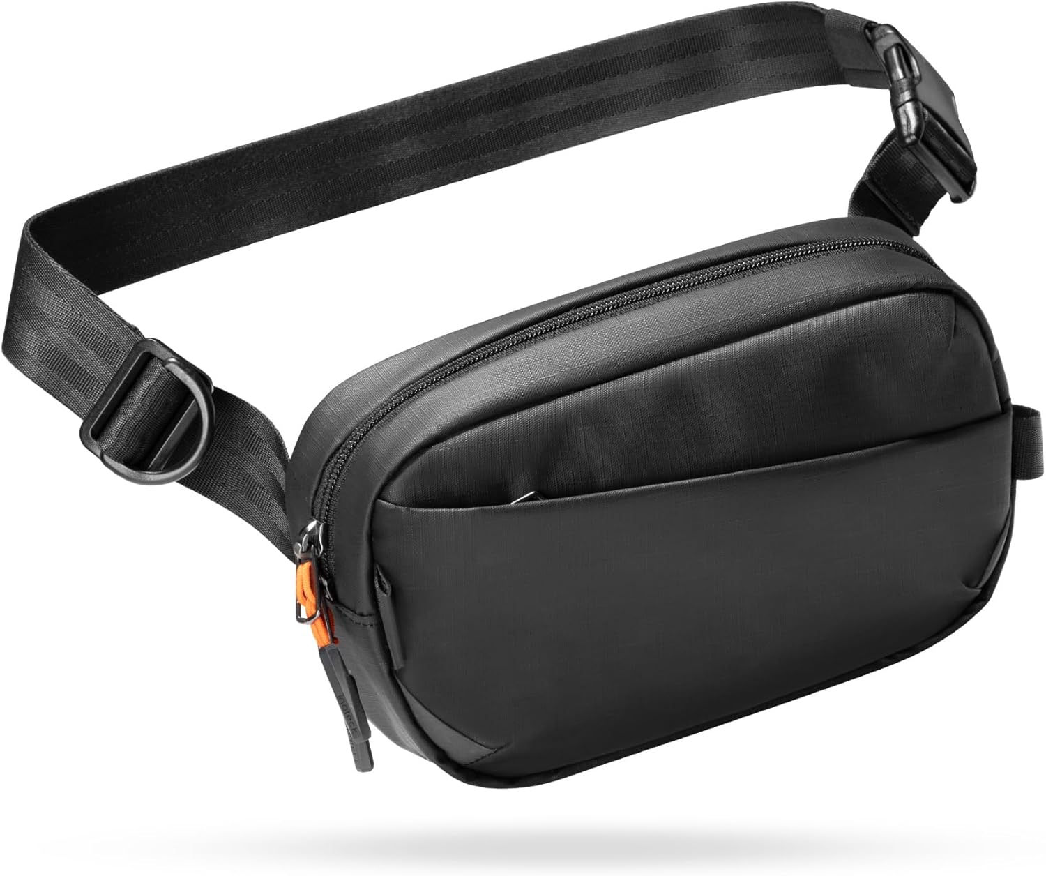 Inateck Sling Bag X-Mini, 1.5L Fanny Pack with RFID Blocking, Belt Bag with Ajustable Shoulder Strap, Water-Resistant Crossbody Bags for Women and Men, Waist Bag for Travel, Hiking, Cycling, Black