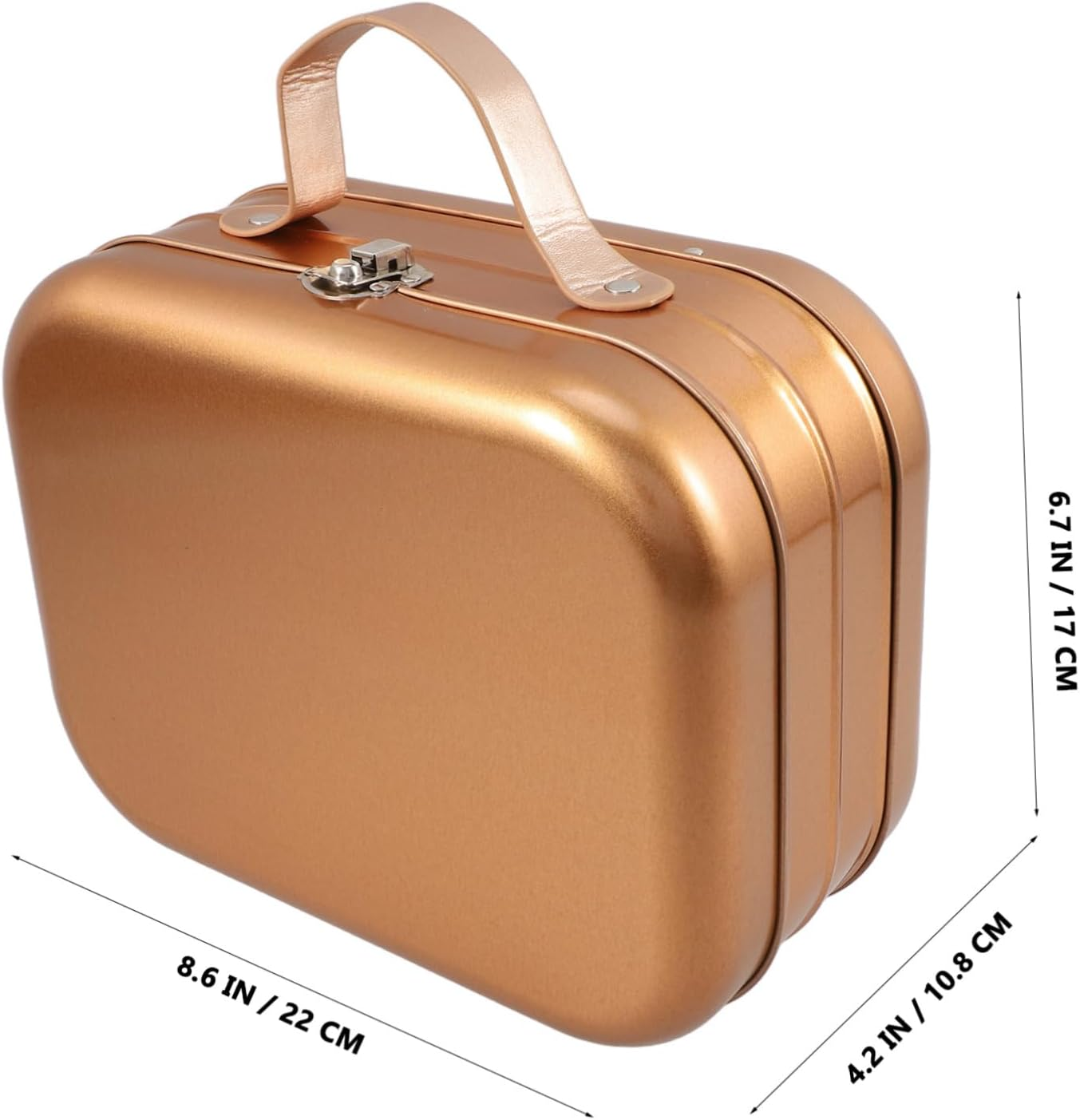 Zerodeko Handheld Tin Box Storage Container Jewelry Storage Box for Girls Craft Supplies Handheld Case image number 4