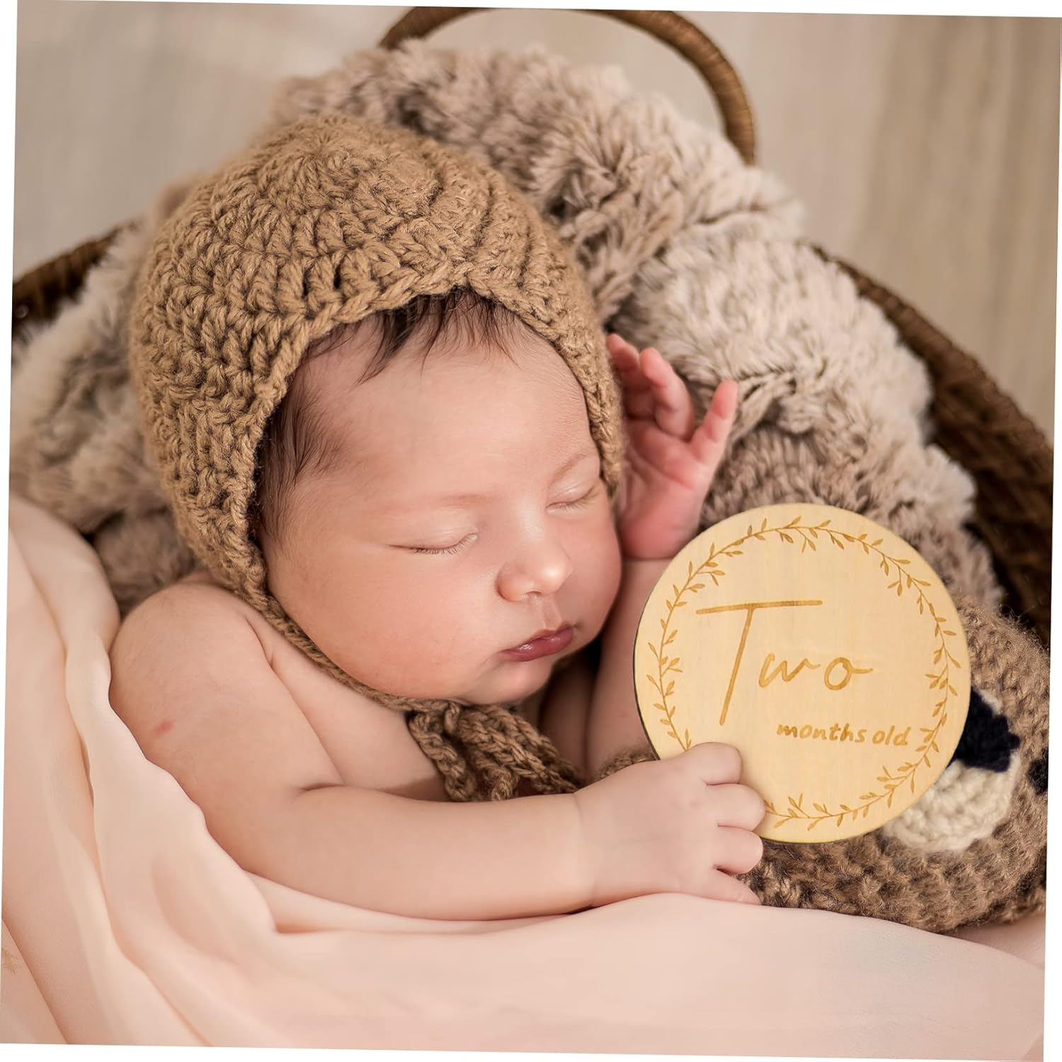 13Pcs Unique Milestone Wood Cards Growth Cards Creative Designs Boy Shower image number 3