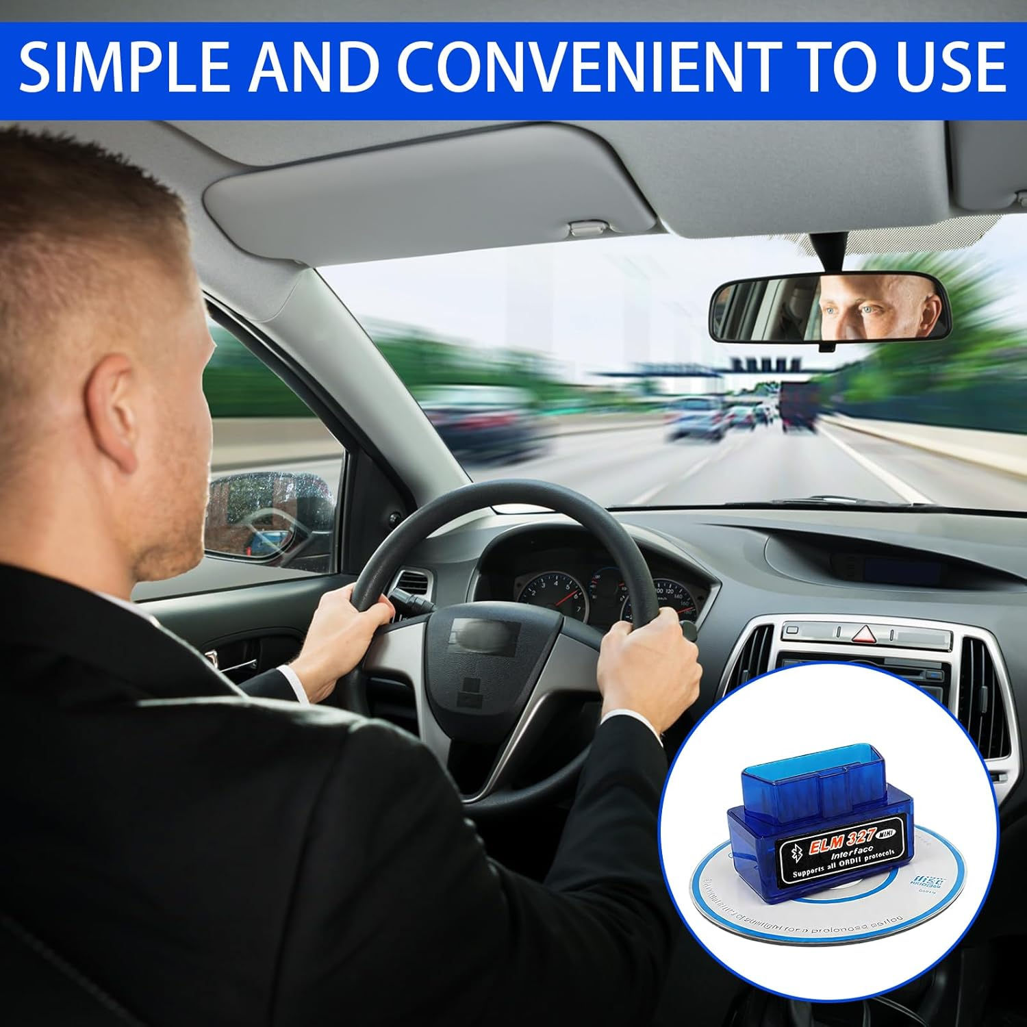 OBD2 Scanner,Obd Scanner, Elm327 Code Reader Bluetooth Scan Tool,Wireless Obdcar Code Reader,For Ios, Iphone, Ipad and Android image number 5