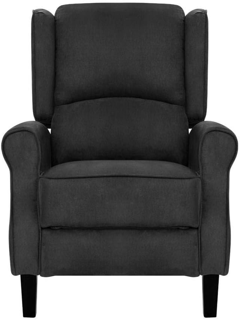 Artiss Recliner Chair, Fabric Recliners Sofa with Adjustable Backrest Footrest, Charcoal Lounge Couch Armchair with Study Steel Base, Nursing Feeding for Living Room, Bedroom image number 4