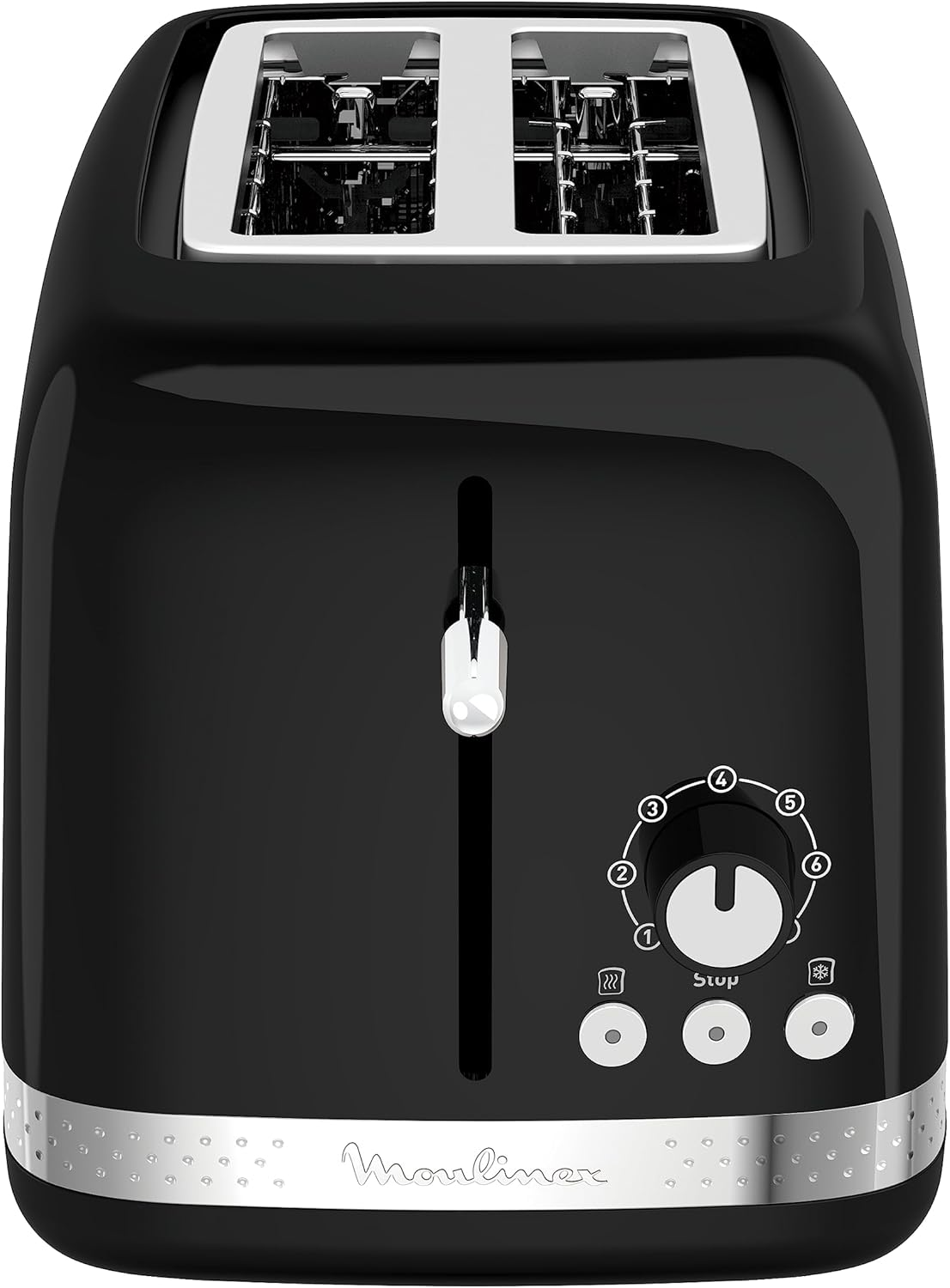 Moulinex Toaster with 2 Wide Slots, Retro Vintage Design, 7 Levels of Gilding, Bakery Warmer, Raised Lever, 3 Functions with Backlit Buttons, Soleil LT301810 image number 4