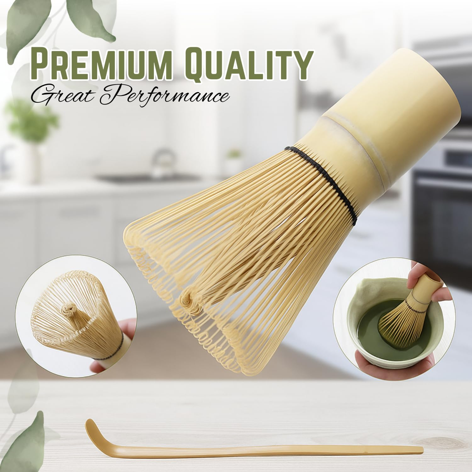 7PCS Premium Japanese Ceramic Matcha Whisk Set Traditional Ceremonial Matcha Kit Tea Set with Bowl, Bamboo Whisk, Sifter, Spoon, Whisk Holder, Tea Towel Best Gift Set for Men & Women Birthday/Wedding
