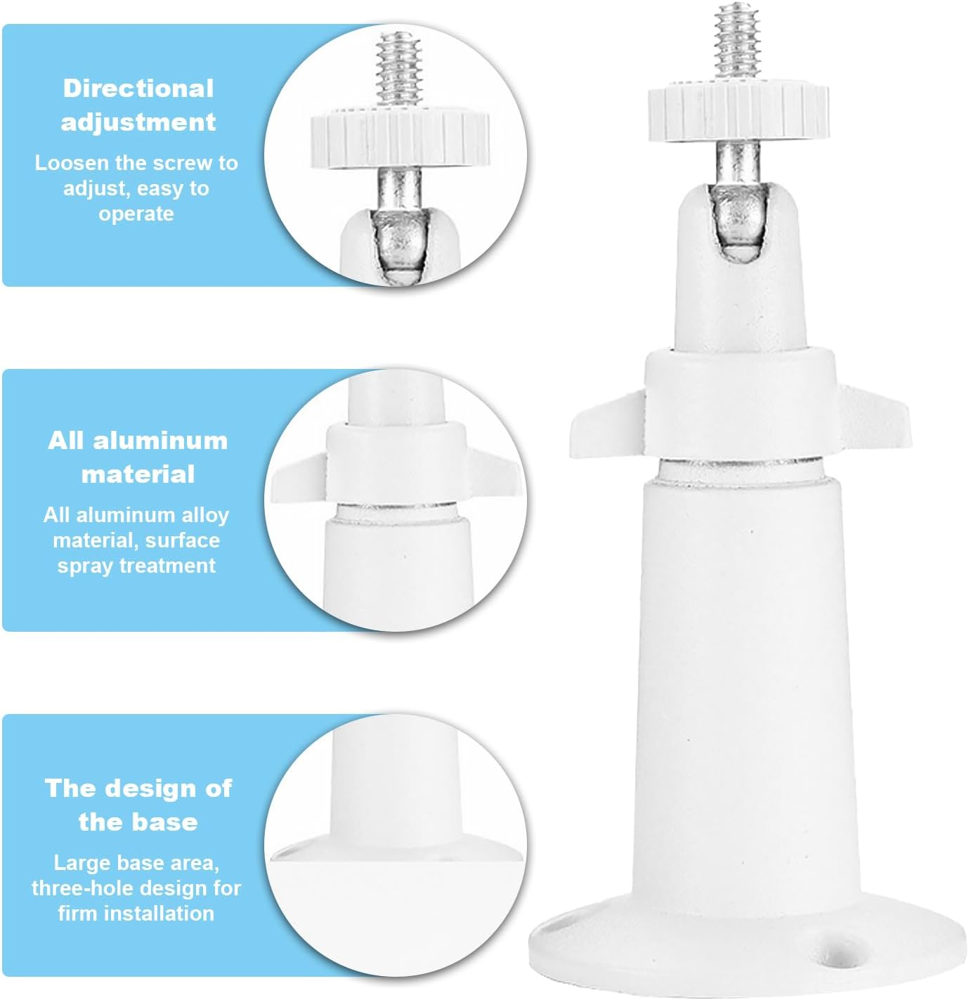 GIOD 2-Pack Camera Wall Mount Bracket, 360&deg; Adjustable Aluminum Mount Compatible with Arlo Pro 2/3/Ultra, Universal 1/4" Screw