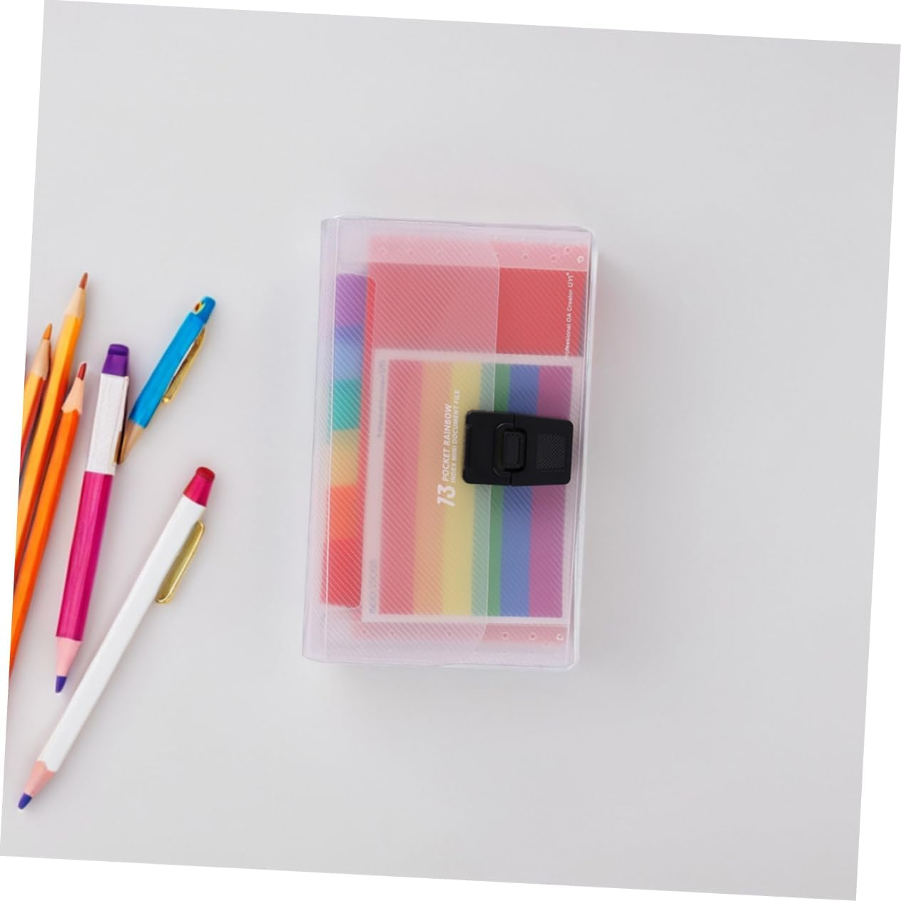 HOMSFOU 3Pcs Accordion File Storage Bag Expanding Folder for Office School Document Organizer