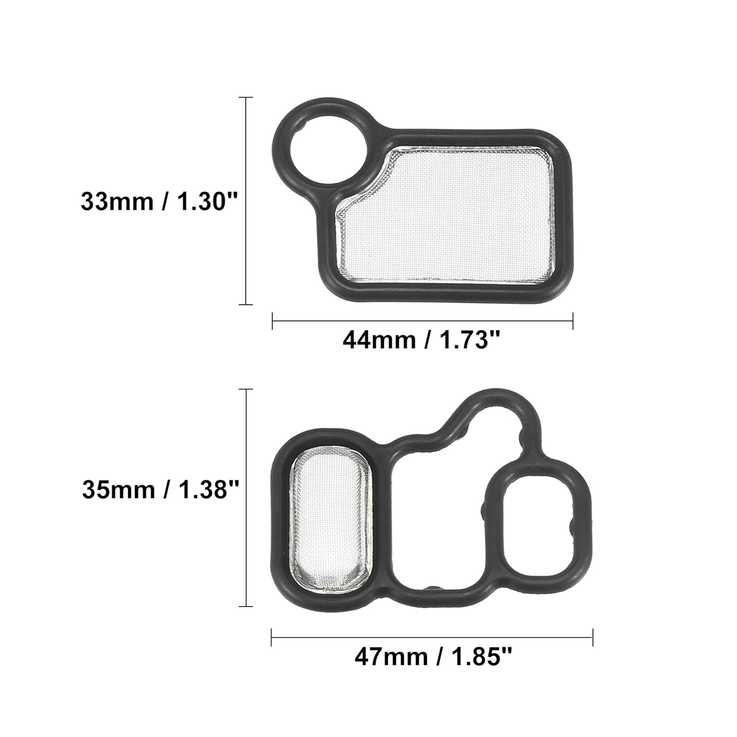 ACROPIX VTEC Solenoid Gasket Spool Valve Filter Screen Fit for Honda CR-V - Pack of 2 Black