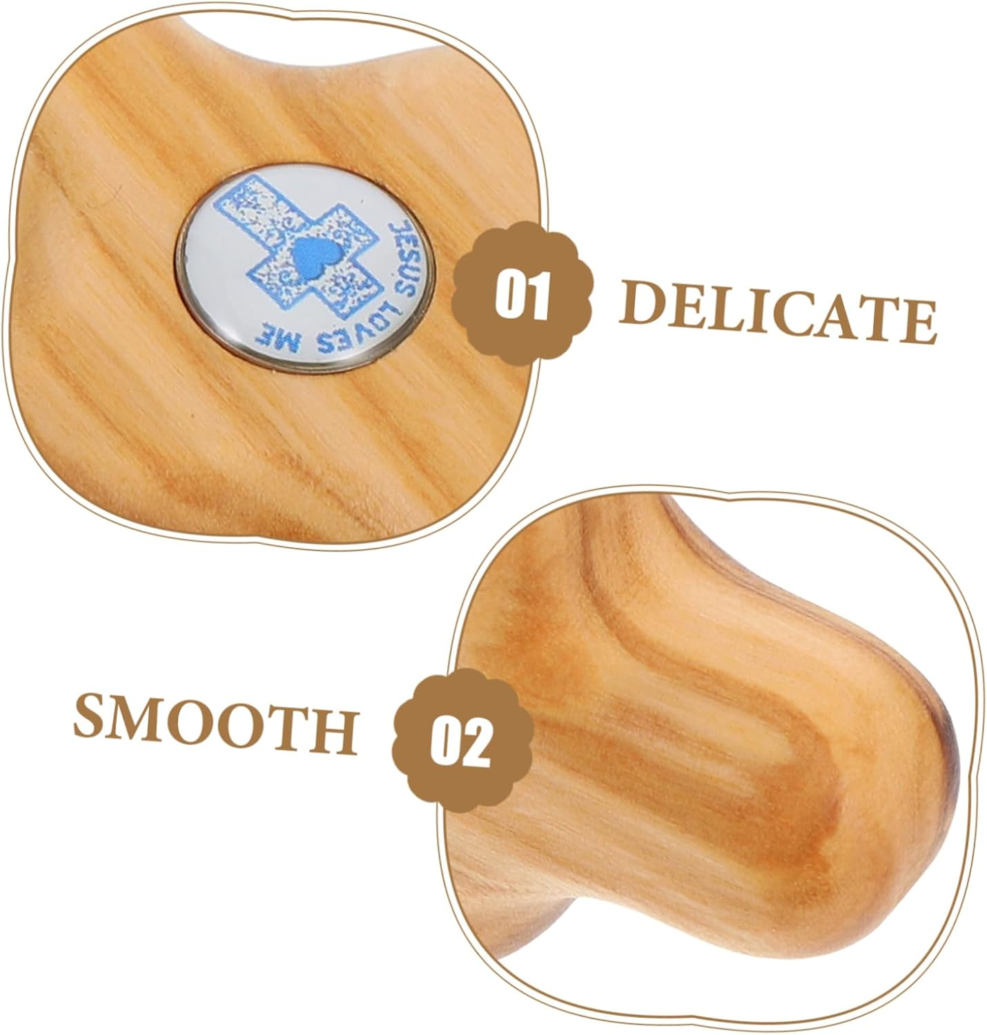 Angoily Wooden Handheld Cross Sustainable Olive Wood Pocket Cross for Prayer Compact Design for Christian Ceremonies Symbol of Faith and Devotion Easy to Carry image number 6