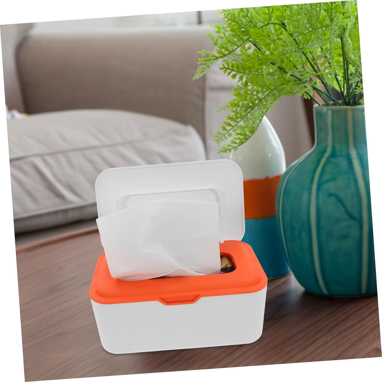 KOMBIUDA 2Pcs Wipes and Tissue Holder Organizer Box Storage Organizer for Household image number 2