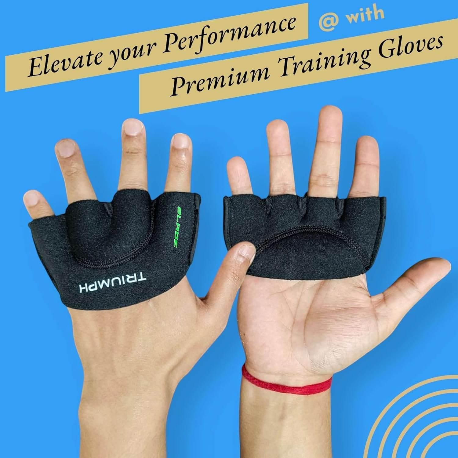 YOOGI Triumph Cricket Half Finger Fielding Gloves, Lightweight Training Gloves with Neoprene Padding, Adult Size image number 3