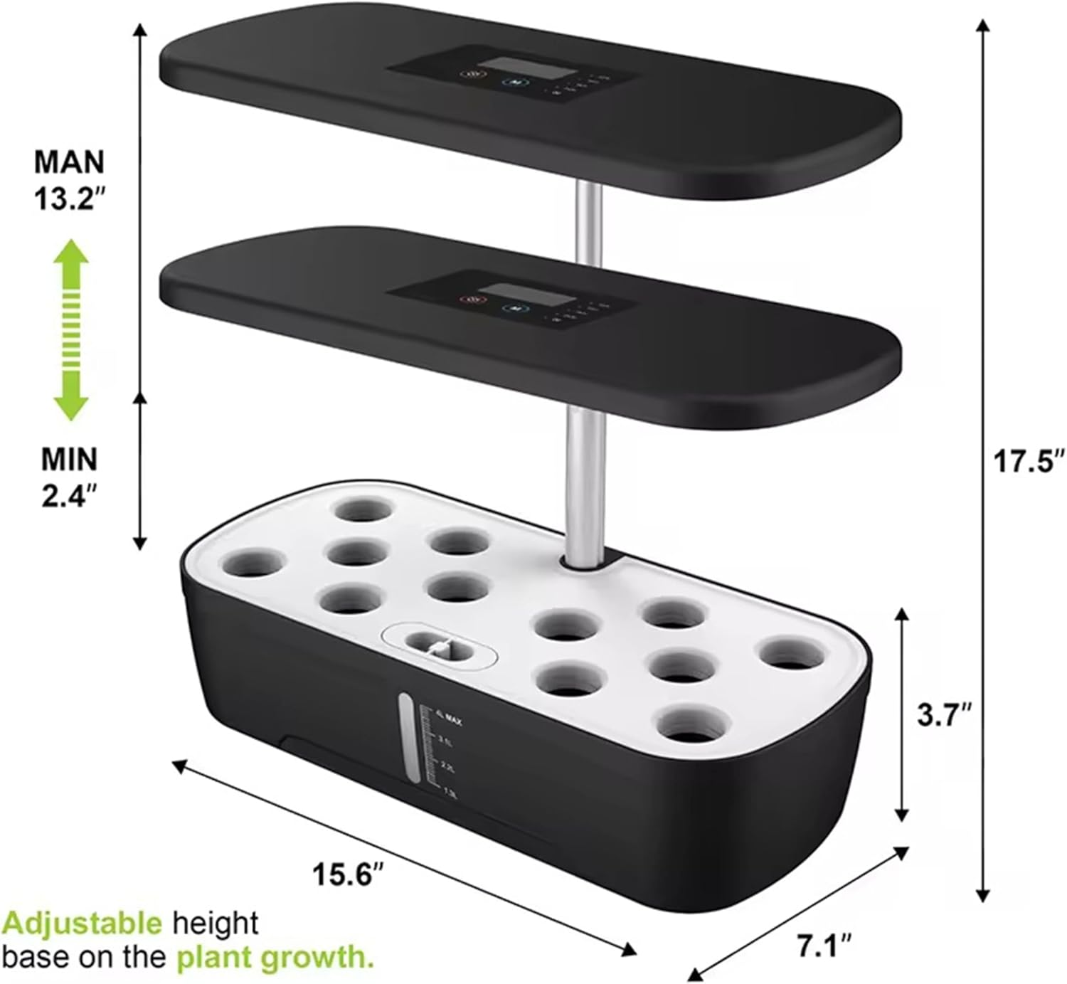 Hydroponic Growing System with LED Grow Lights, 12-Pod Indoor Herb Garden Kit, Perfect for Home Kitchens & Gardening Enthusiasts - AU Plug image number 1