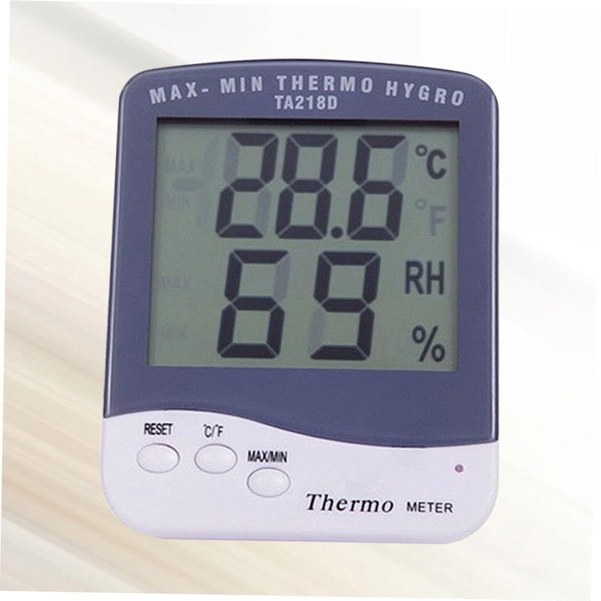 Totority Digital Large Screen Temperature and Humidity Meter TA218D Indoor Moisture and Temperature Measuring Tool Hygrometer LCD Display without Battery, White, Suitable for Home And image number 2
