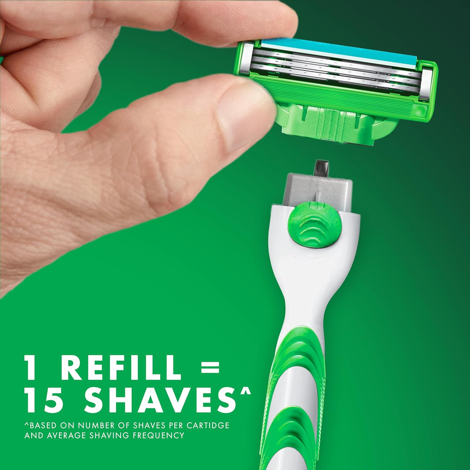 Gillette Mach3 Turbo Sensitive Men'S Razor Blade Refill Cartridges, Pack of 8 image number 2