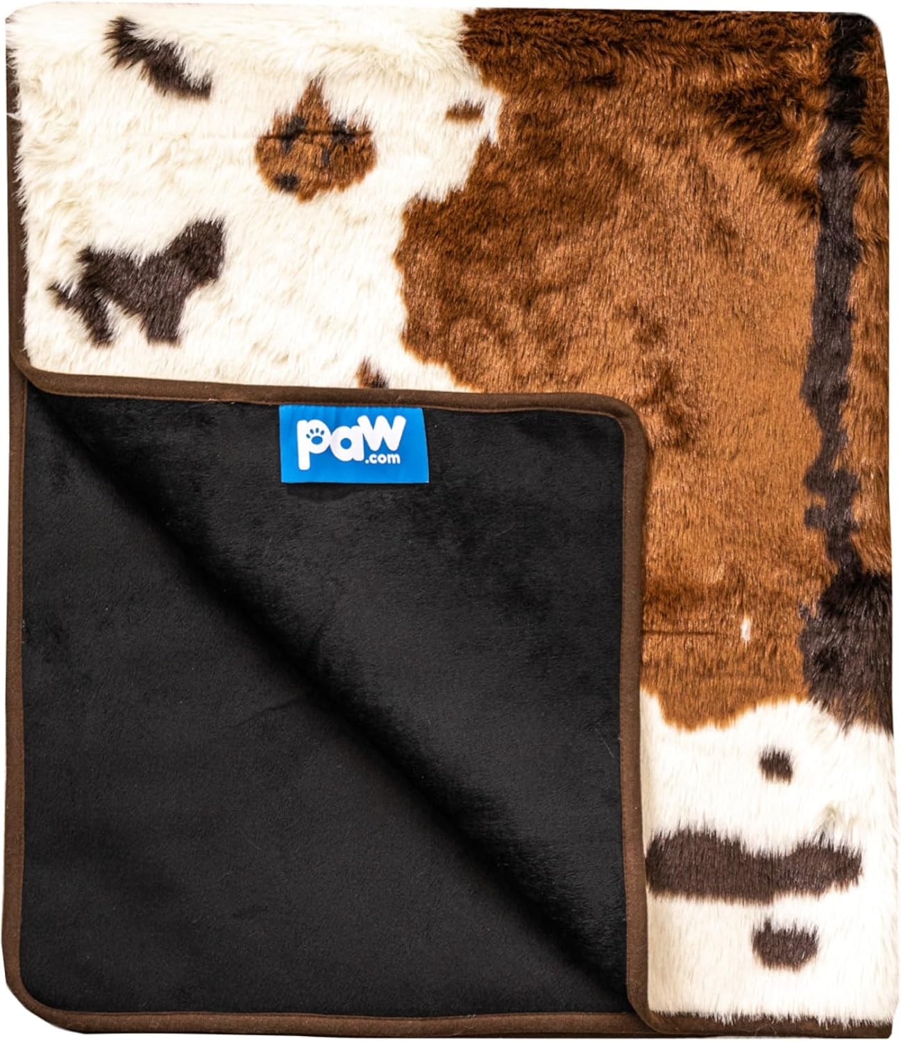 Pupprotector Waterproof Throw Blanket for Dogs and Cats, Pet Blanket Cover for Couches, Sofas, Beds, Car Seats, Furniture, Calming Soft Faux Fur, Brown Cowhide, Original (60" L X 50" W) image number 4