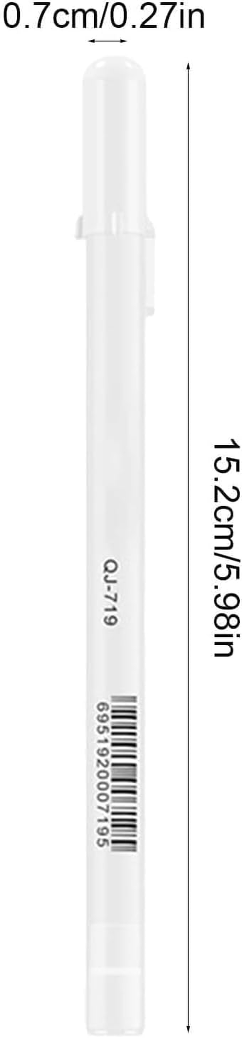 6PCS White Paint Pen for Art with 0.8Mm Fine Point Tip,Ideal for Art Painting and Highlighting