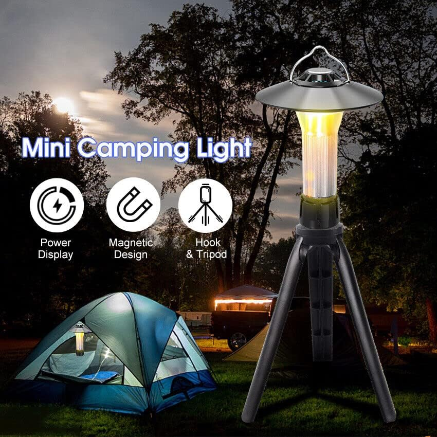 USB Rechargeable Lanterns Portable Hanging Lamp Camping Lights Mini Tent Light image number 3