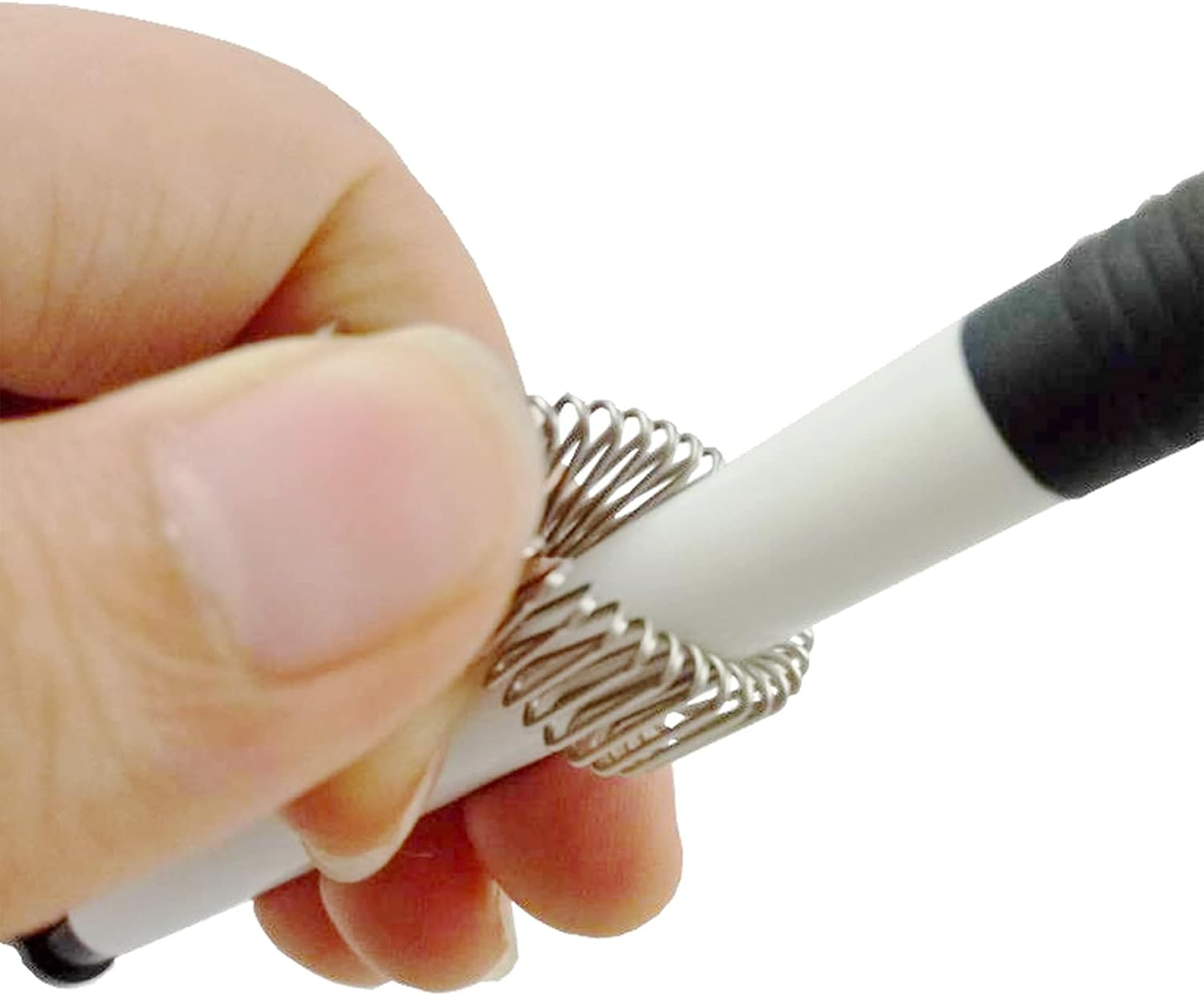 Medsuo 3Pcs Strong Magnetic Single Pen Holders Organizer Clips with Adjustable Spring Loop Fit for Any Size Pens Removable Push Pins on Refrigerator, Whiteboard, Erase Board and Bulletion Board image number 4