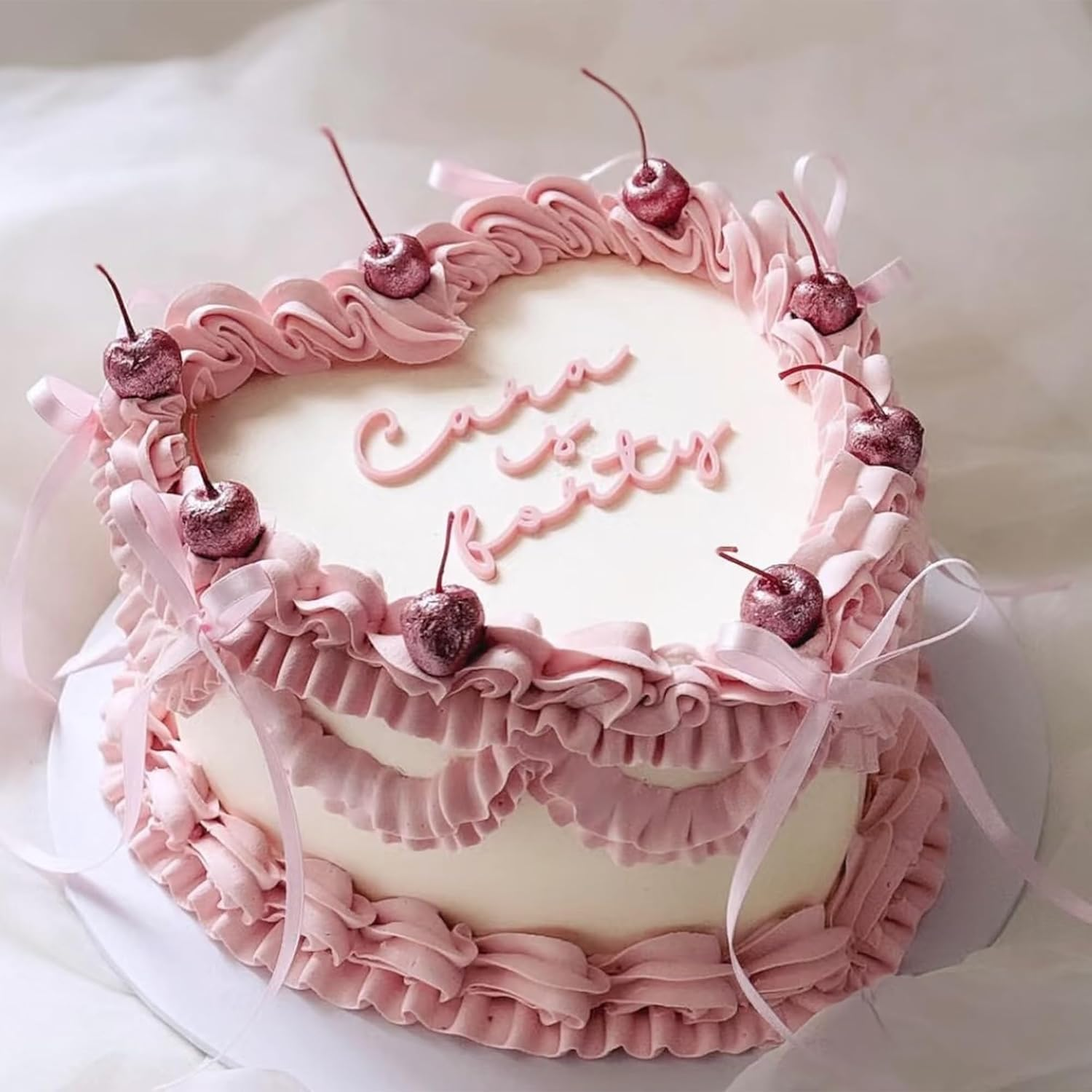 OSYLICT 12PCS Bow Cake Topper,Bowknot Ribbons Cupcake Dessert Picks Decorations for Birthday Wedding Bridal Anniversary Baby Shower Party Supplies (Pink) image number 1