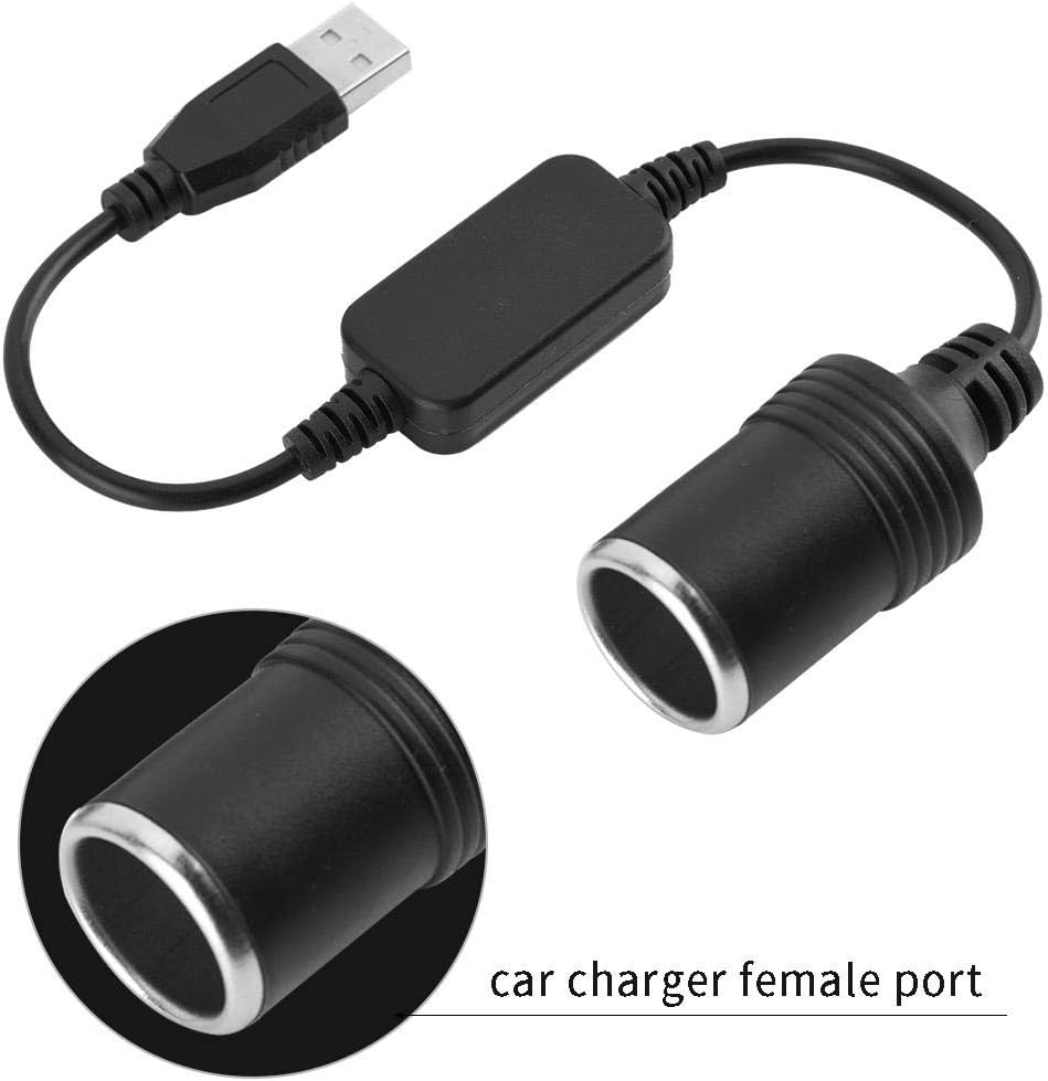 USB to Car Cigarette Lighter Adapter, USB Port to 12V Car Cigarette Lighter Socket Female Converter Adapter Cord, Vehicle Electronics image number 1