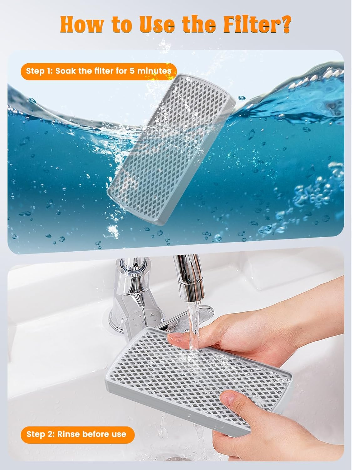 Petlipo 3 Pack Cat Fountain Filter Replacement, 12~15 Weeks Usage, 7-Layer Ultimate Filtration, Pet Fountain Filters Compatible with Cordless Petlipo Water Fountain for Cats Dogs image number 5