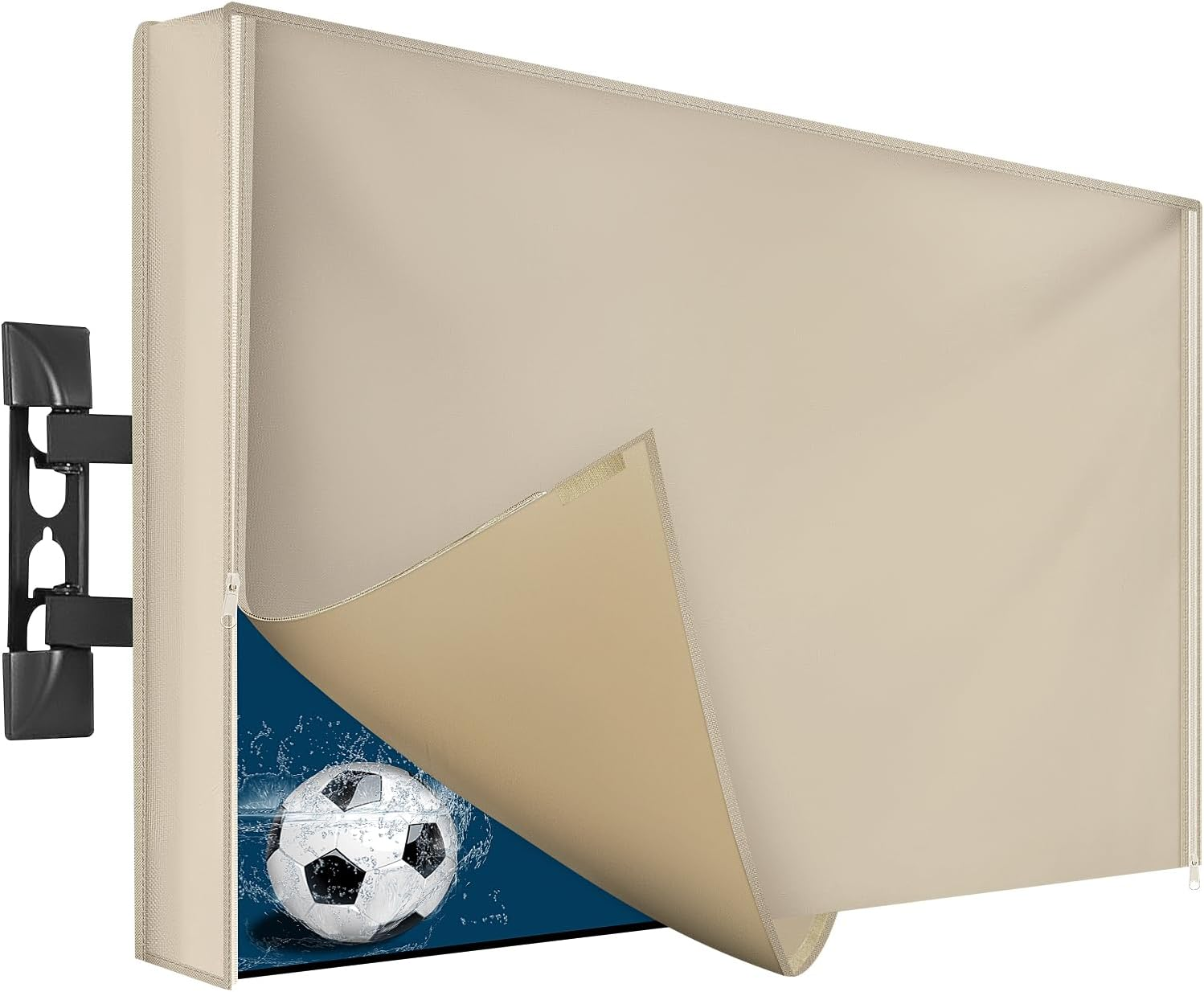 Outdoor TV Cover 41 to 43 Inch Weatherproof, Waterproof outside TV Covers Heavy Duty 600D Oxford TV Covers Outdoor TV Screen Protectors Shield with Zippers for Flat Screen Outdoor Tvs