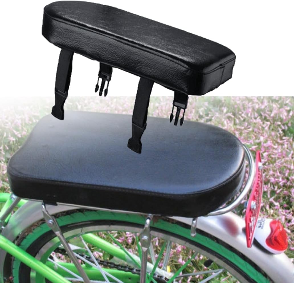 Comfortable Leather Bike Seat Cushion with Chain Guard: Padded Bicycle Saddle Replacement for Adults and Children - Universal Fit Back Seat Pad for Bicycles image number 5