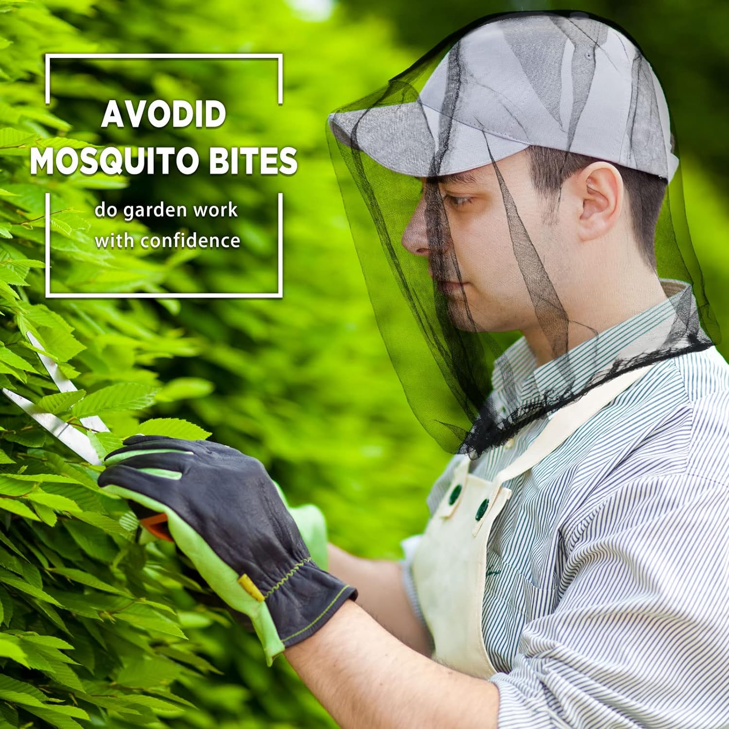 12 Pcs Mosquito Head Net Mesh Bug Face Netting Wearable Mesh Face Screen Shield for Outdoor Bugs Insect Midges Hiking Camping Walking image number 5