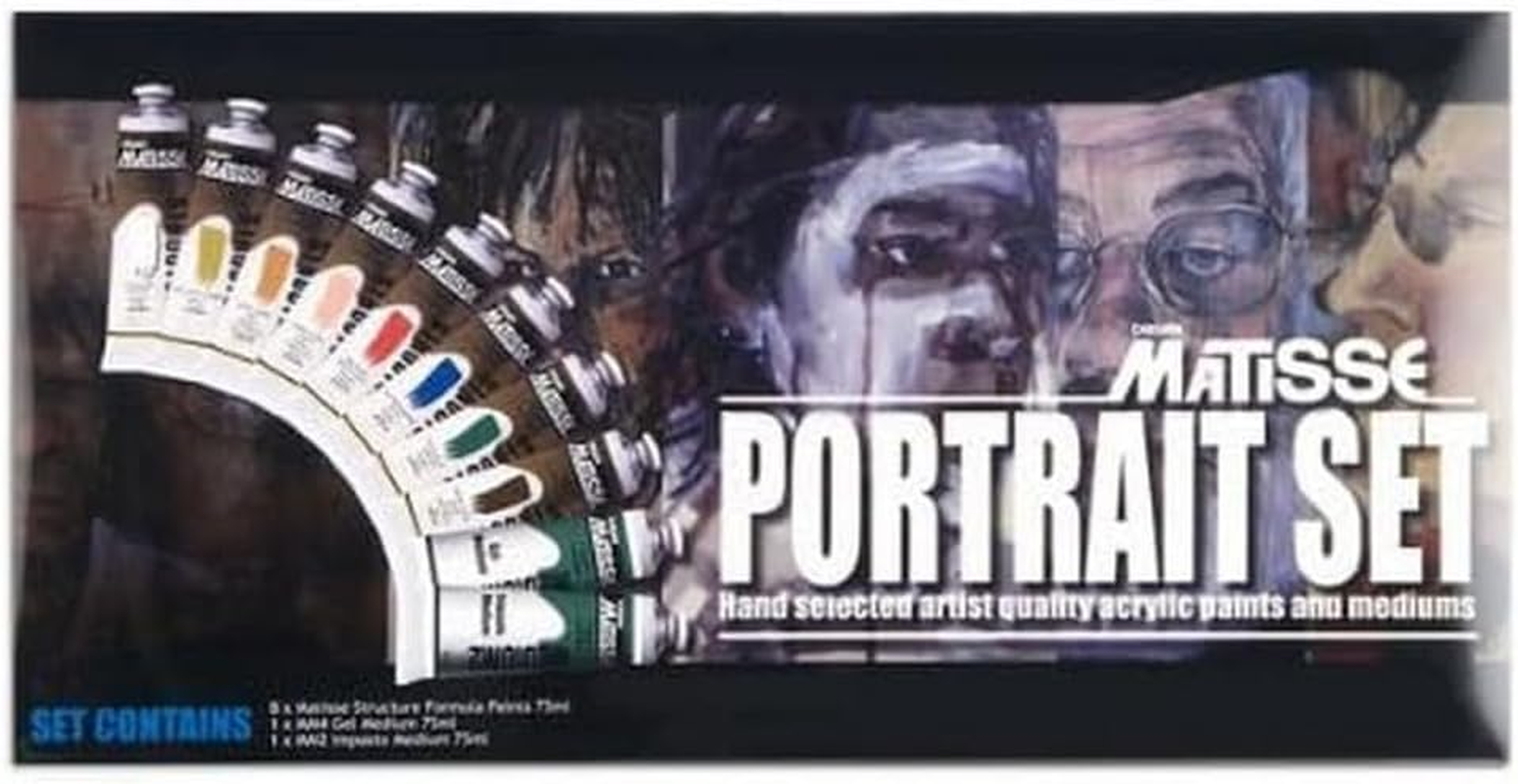 Derivan Matisse Structure Portrait Acrylic Paints 75 Ml (10-Pieces Set)