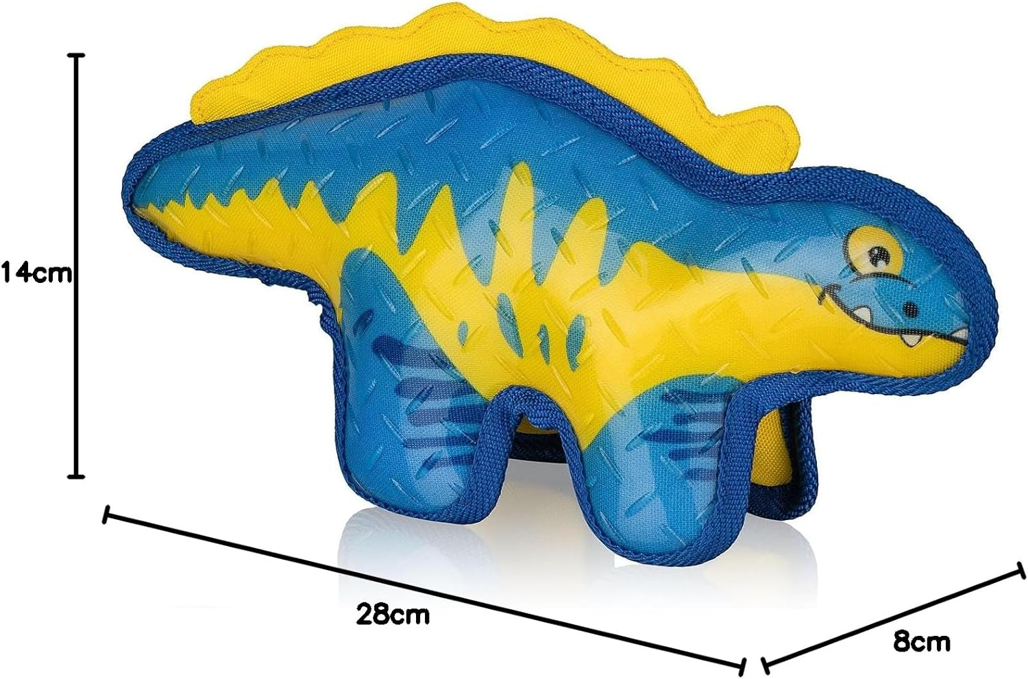 Knuffelwuff Dog Toy Dinosaur Brachiosaurus Made of Rubber and Fabric - Throwing and Fetch Fun for Land and Water with Integrated Squeaker - Bpa-Free image number 2