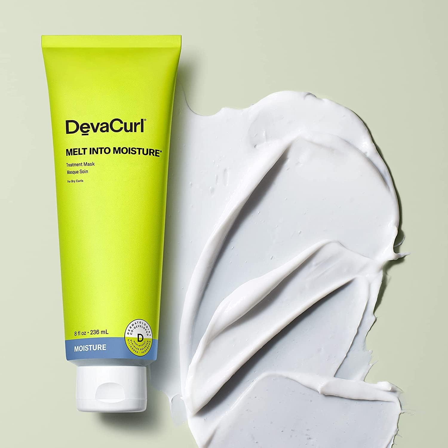 Devacurl Melt into Moisture Treatment Mask, Green Oasis, 17.75 Fl. Oz. image number 1